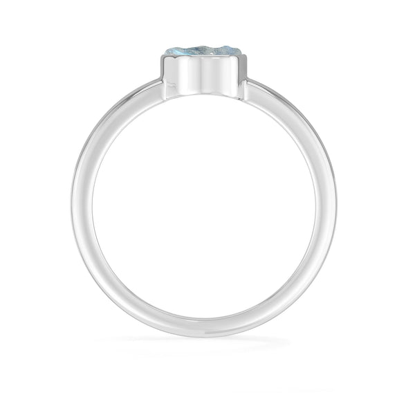 rainbow moonstone bezel-set ring