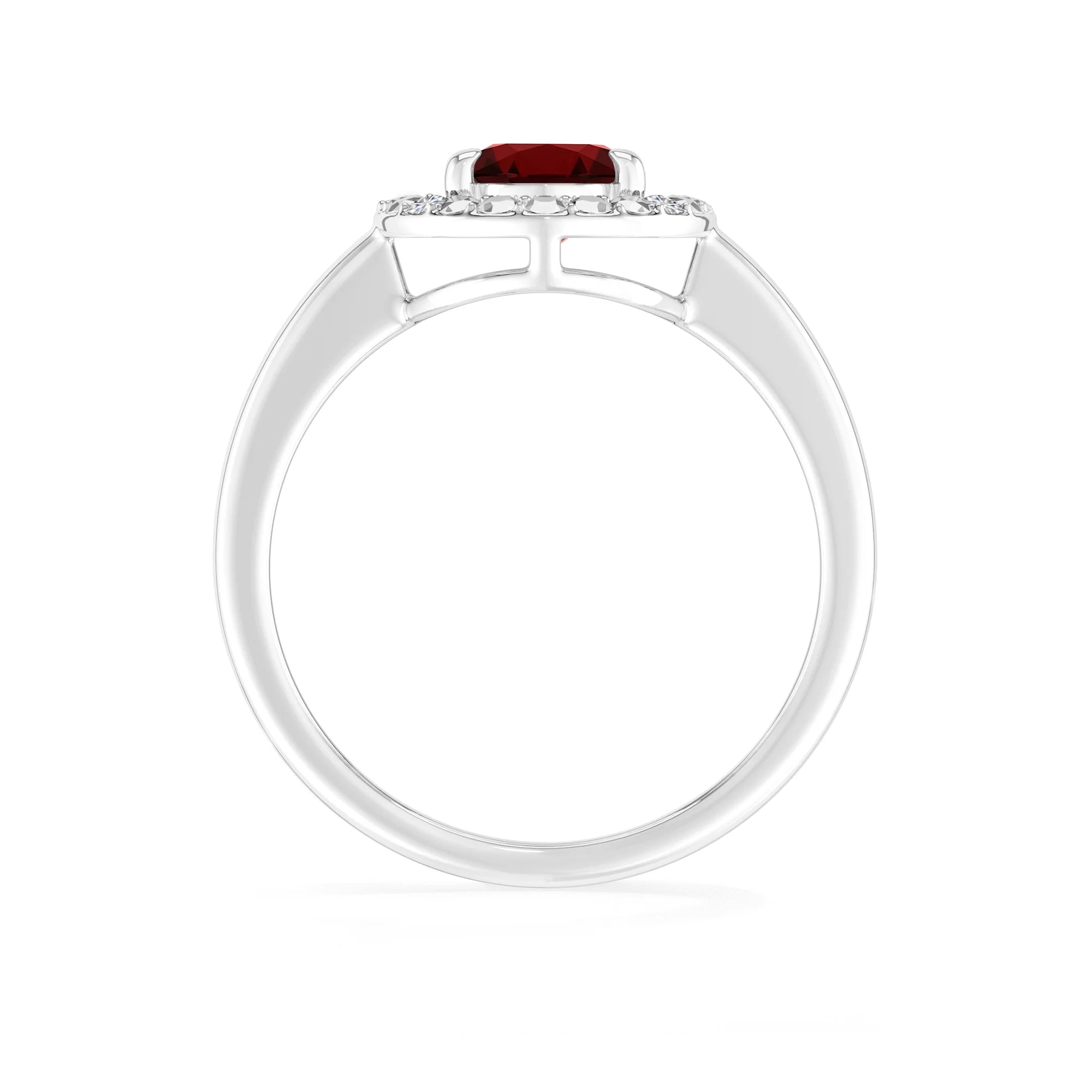 garnet prong-set ring