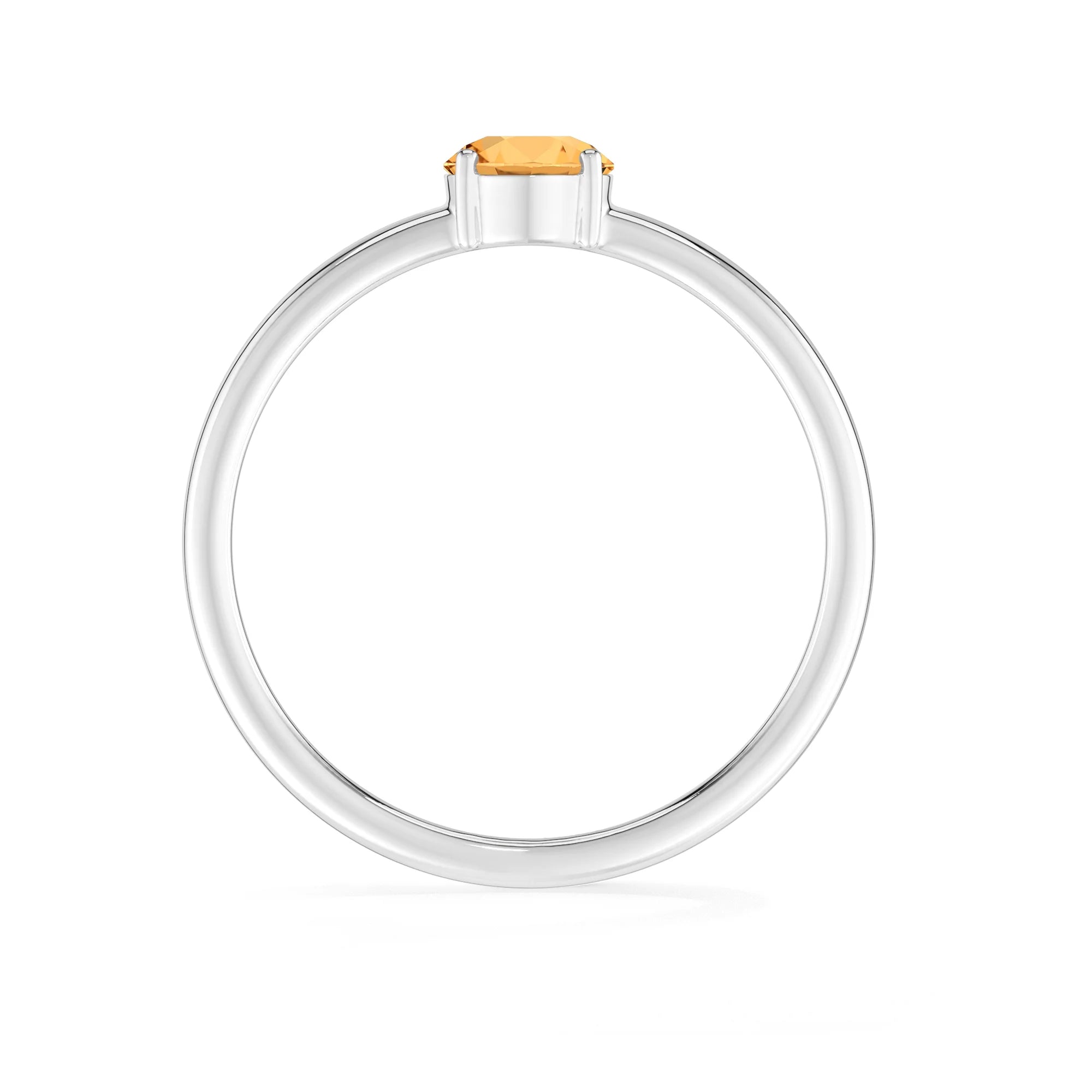 citrine stackable prong-set ring