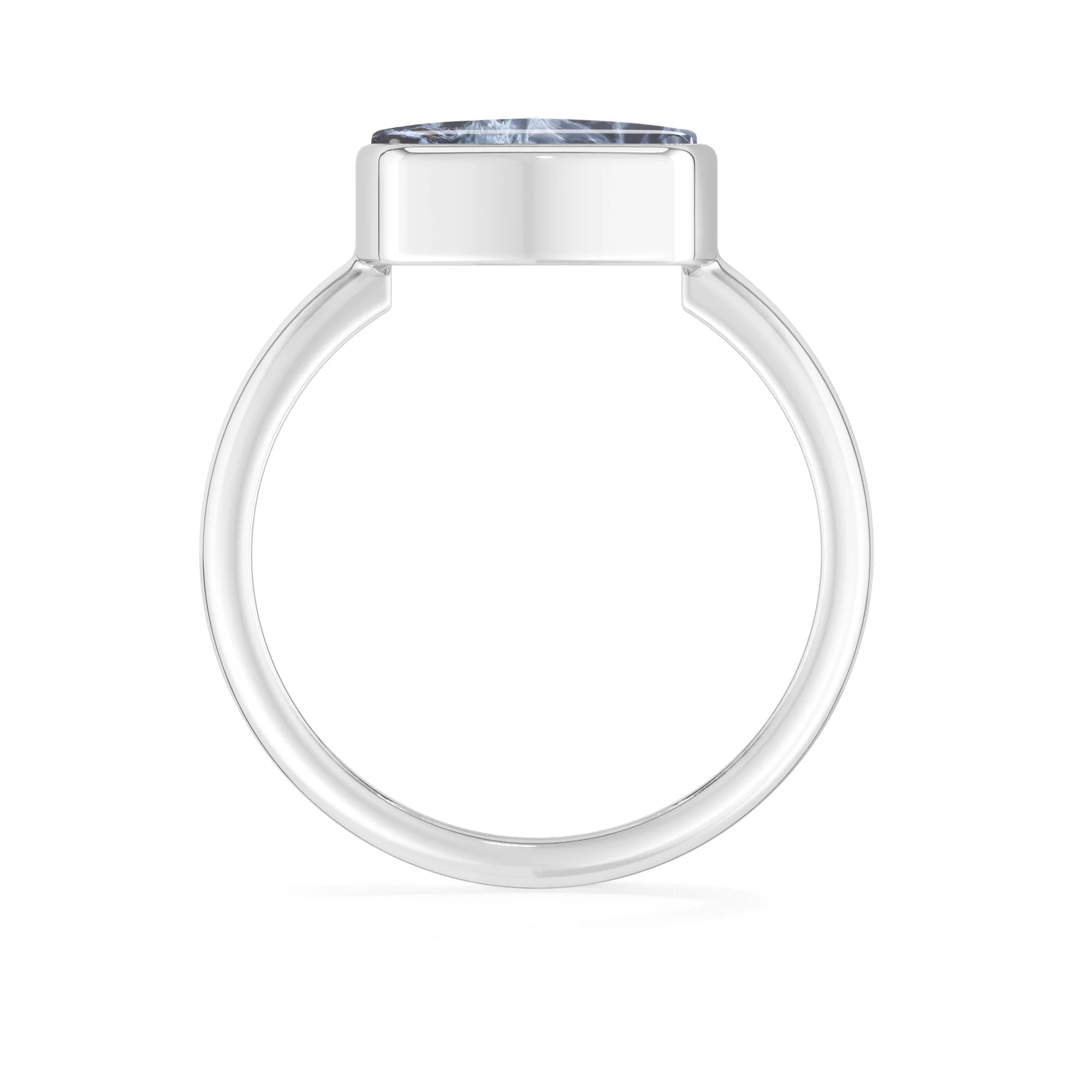 pietersite bezel-set ring