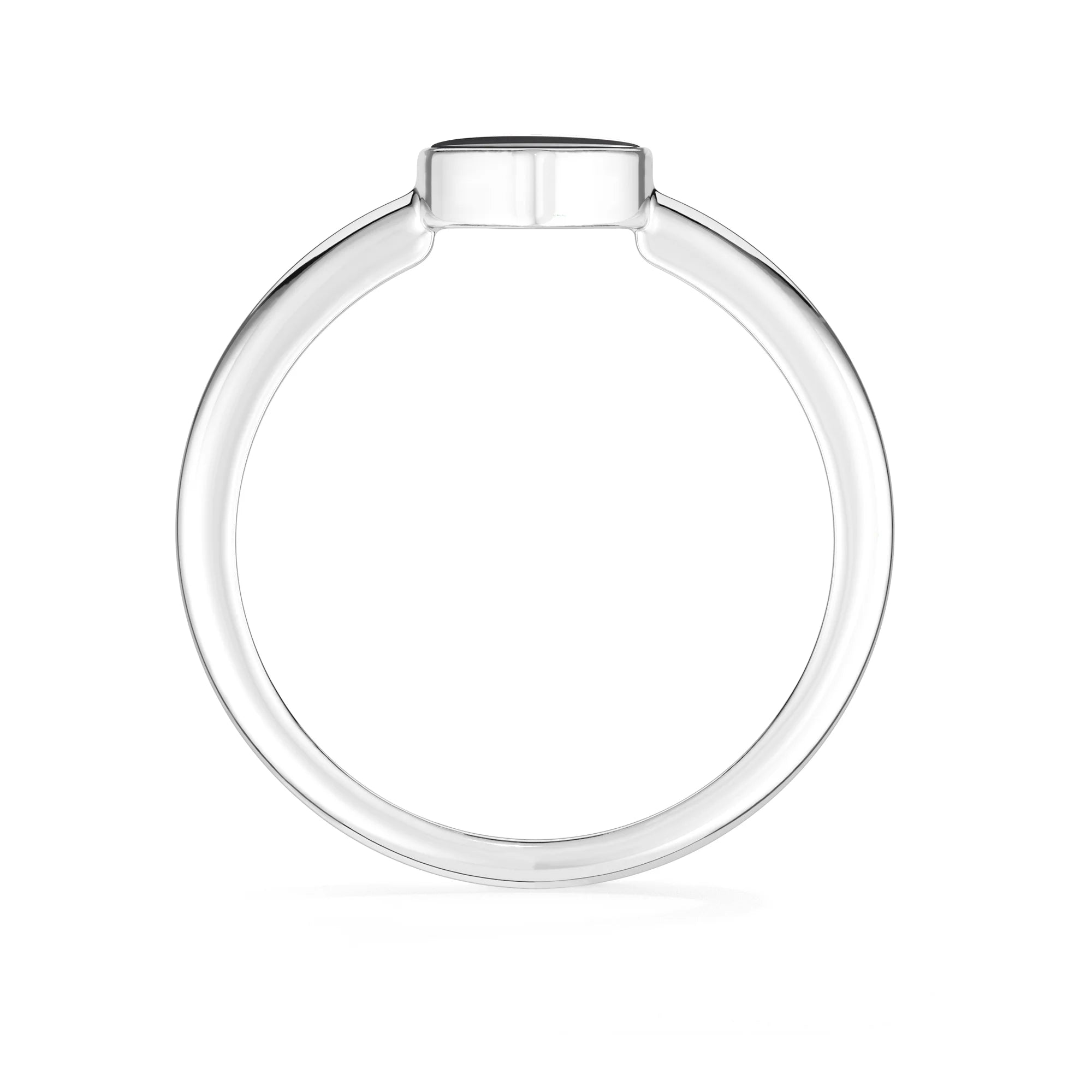 shungite bezel-set ring
