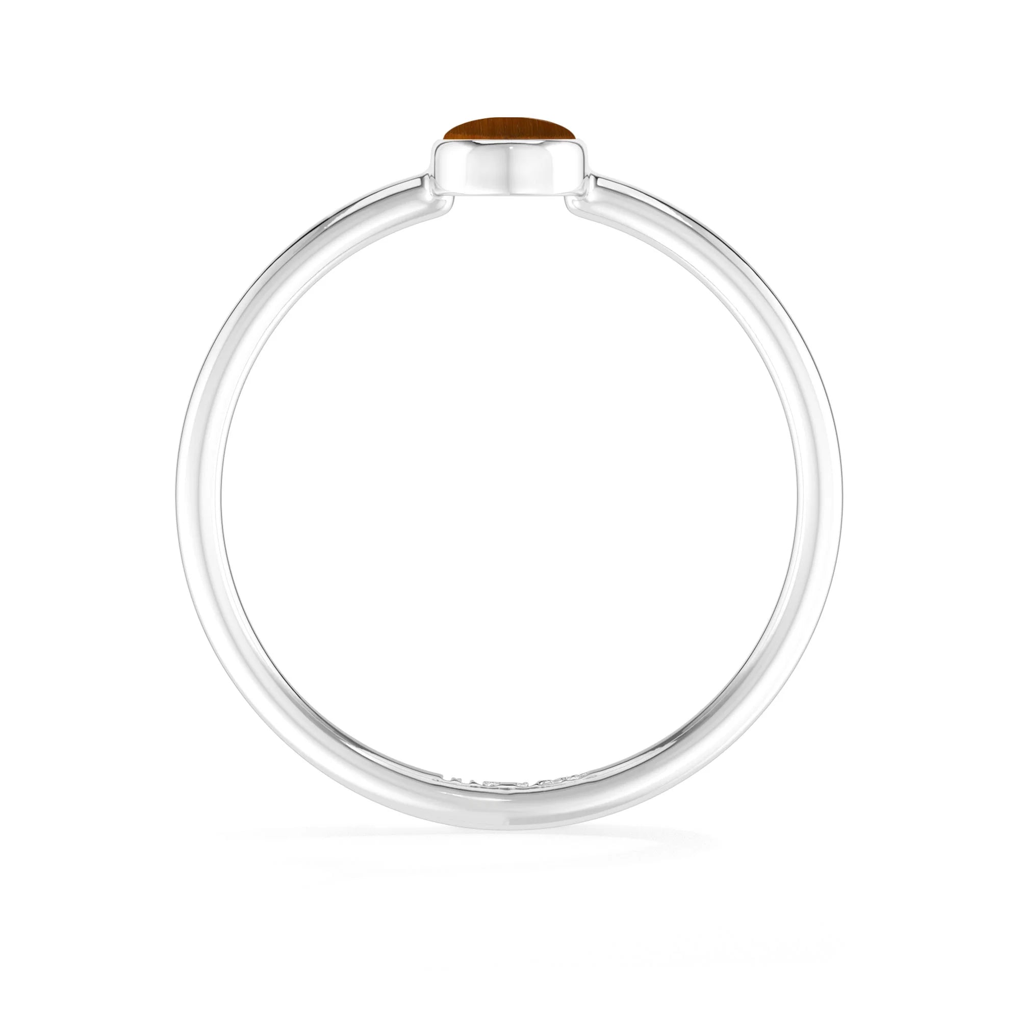 tiger eye bezel-set ring