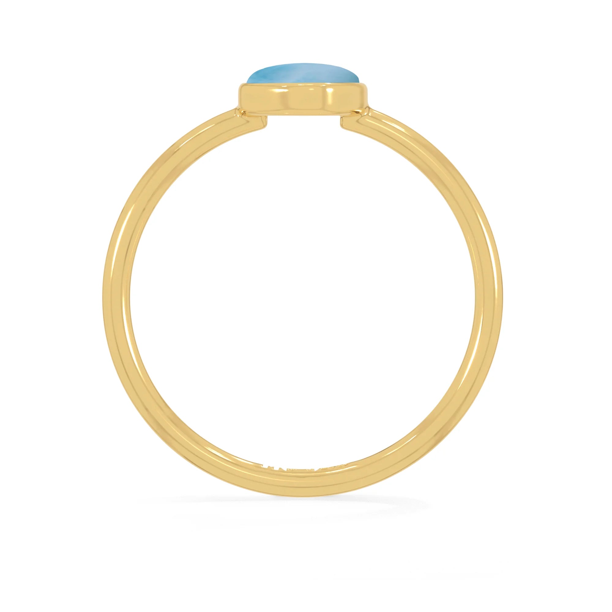 larimar stackable bezel-set ring