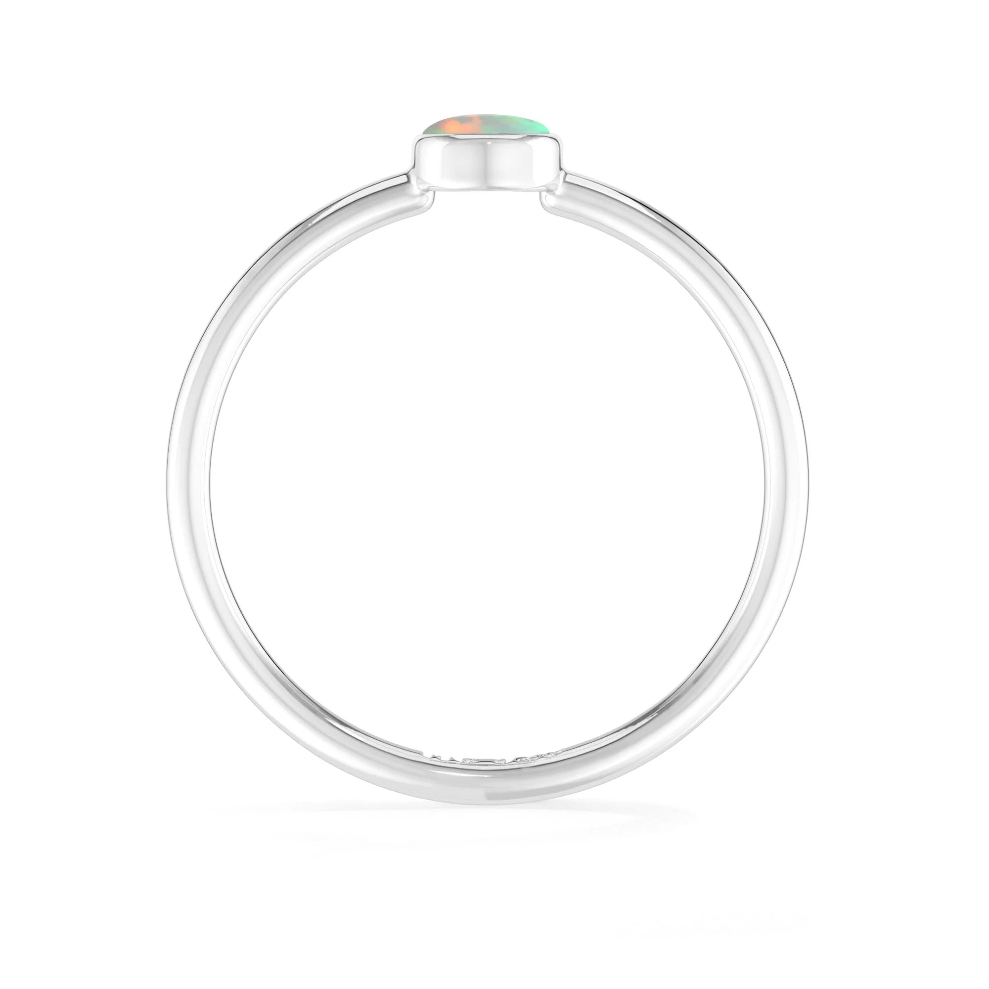 ethiopian opal bezel-set ring