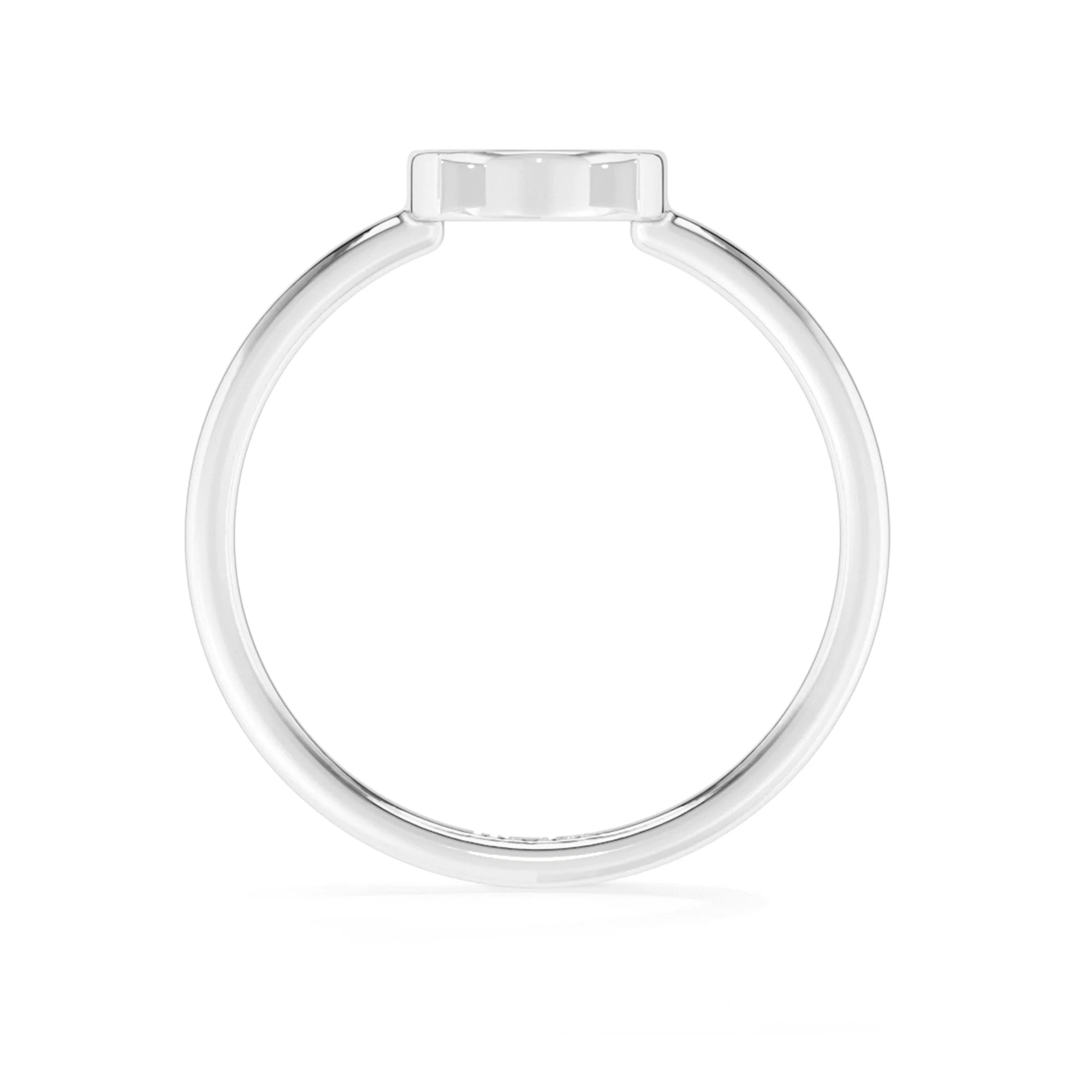 rainbow moonstone stackable bezel-set ring