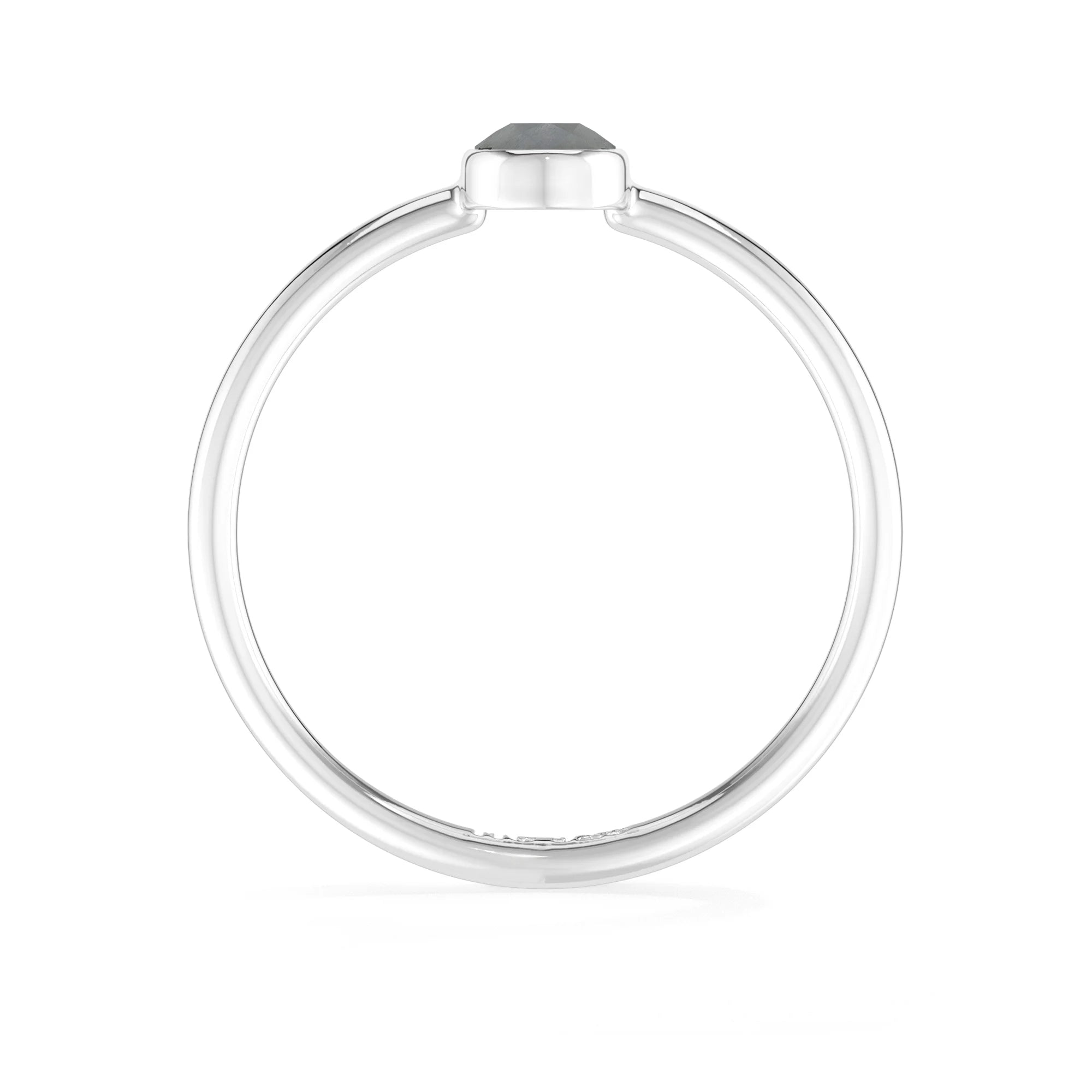 labradorite stackable bezel-set ring