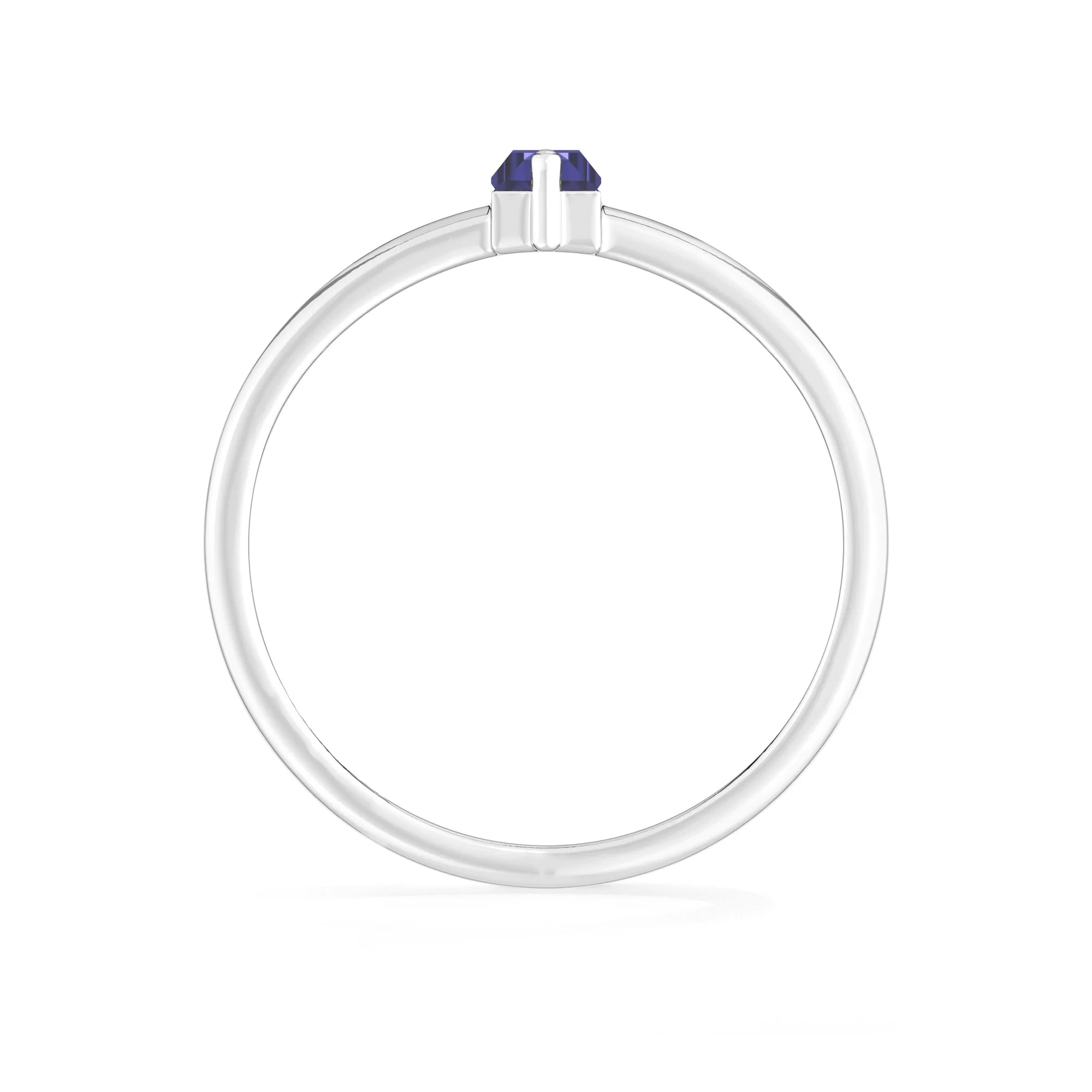iolite prong-set ring