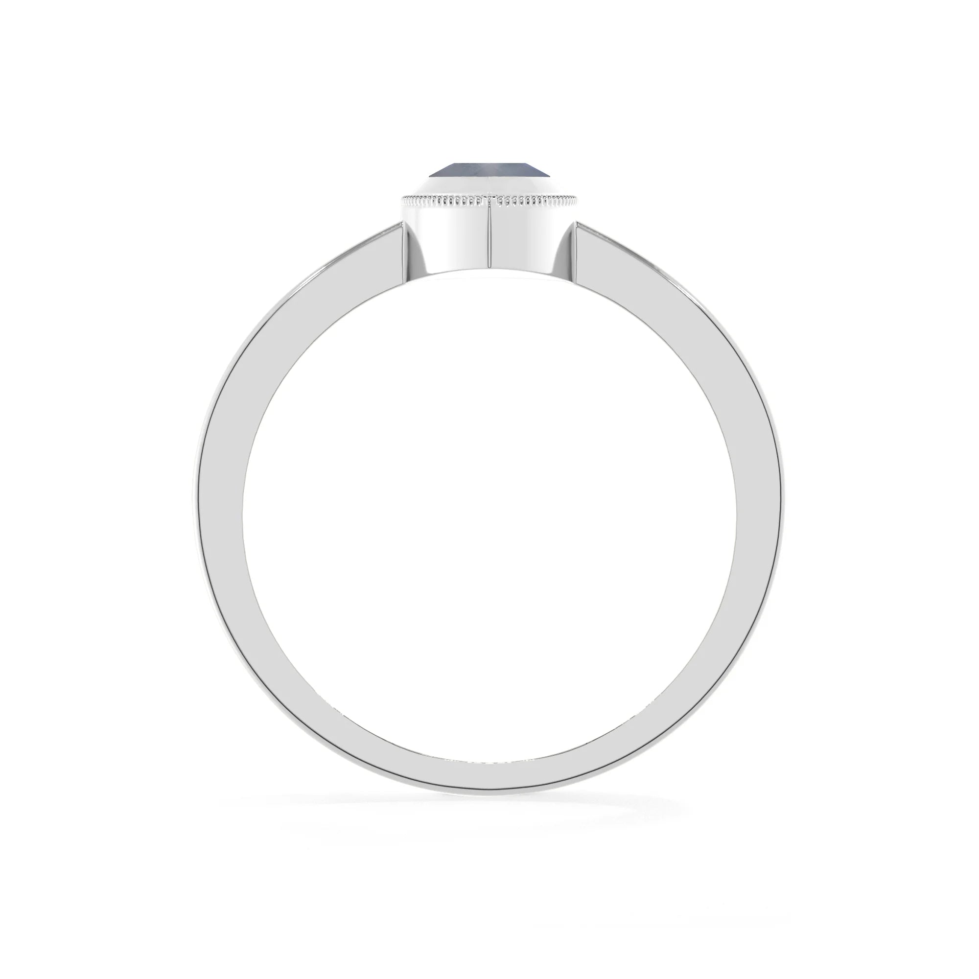 labradorite stackable bezel-set ring