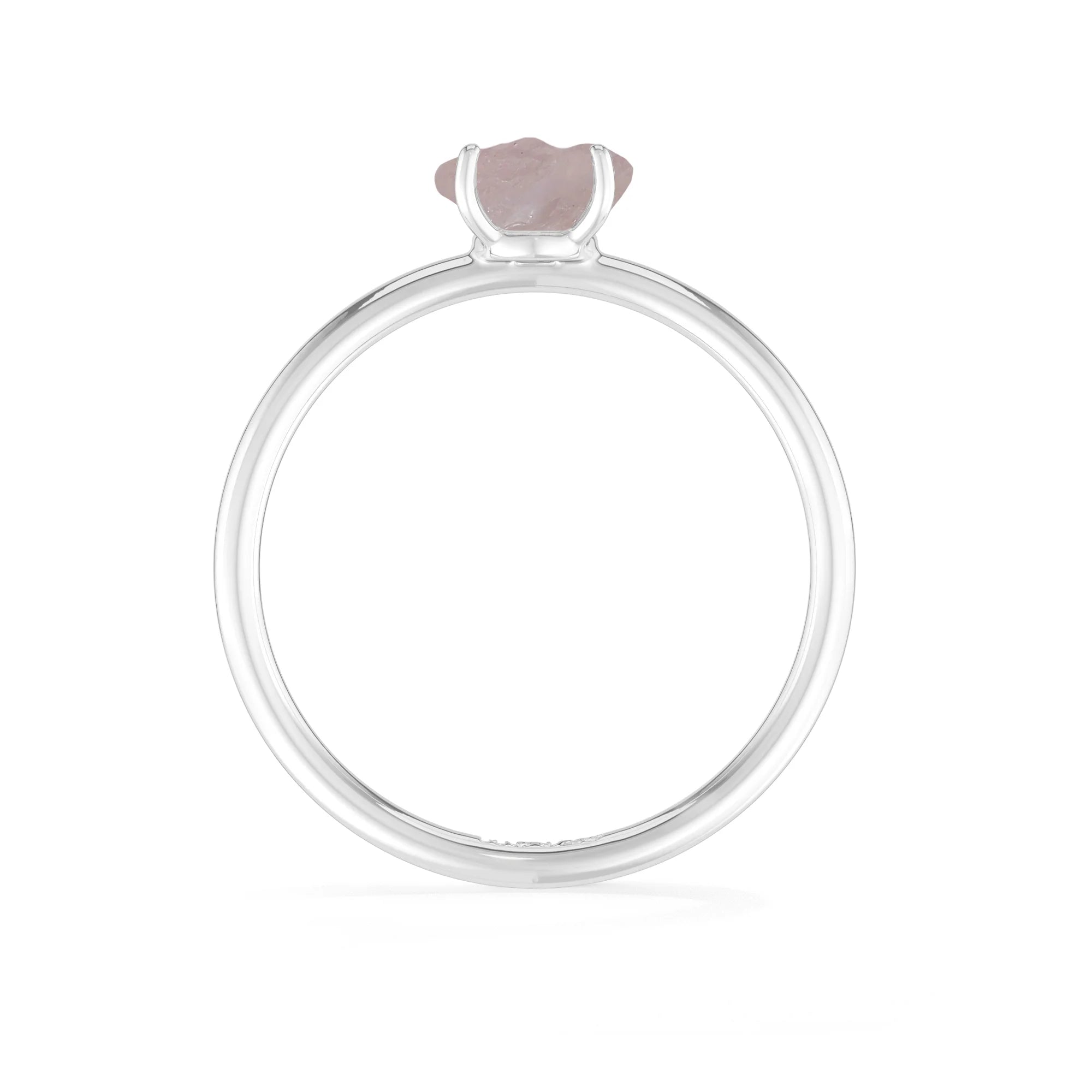 morganite stackable prong-set ring