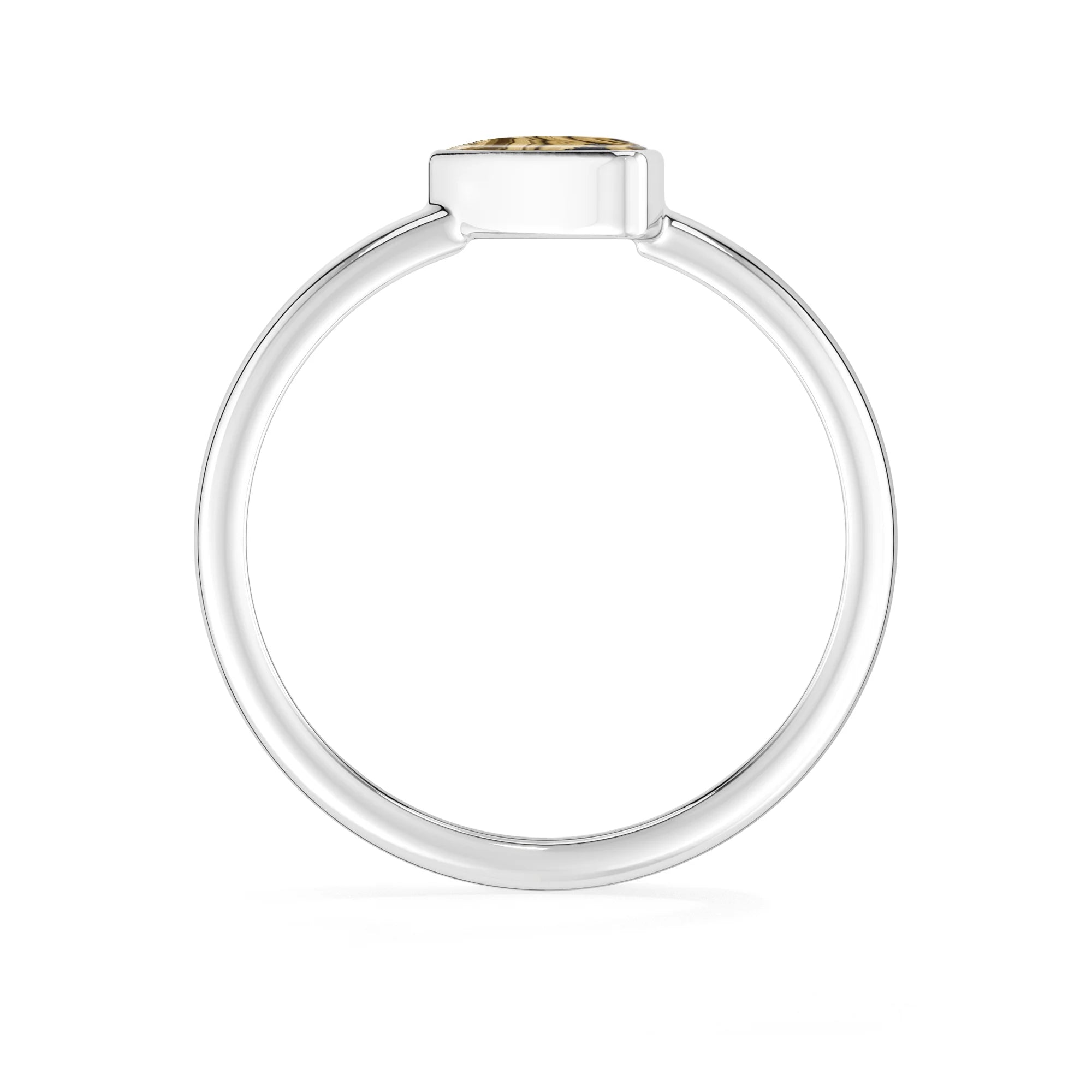 schalenblende bezel-set ring