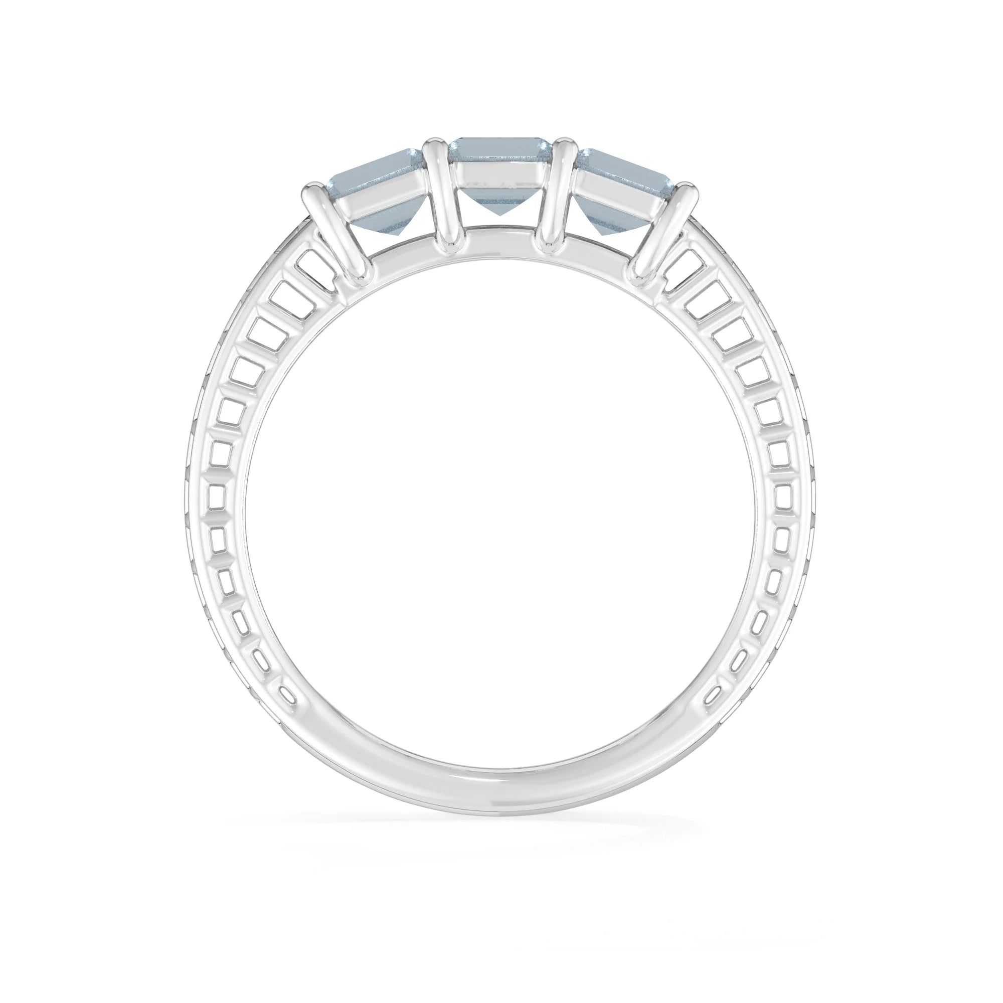 aquamarine prong set ring