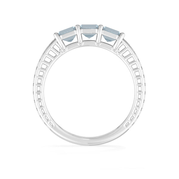 aquamarine prong set ring