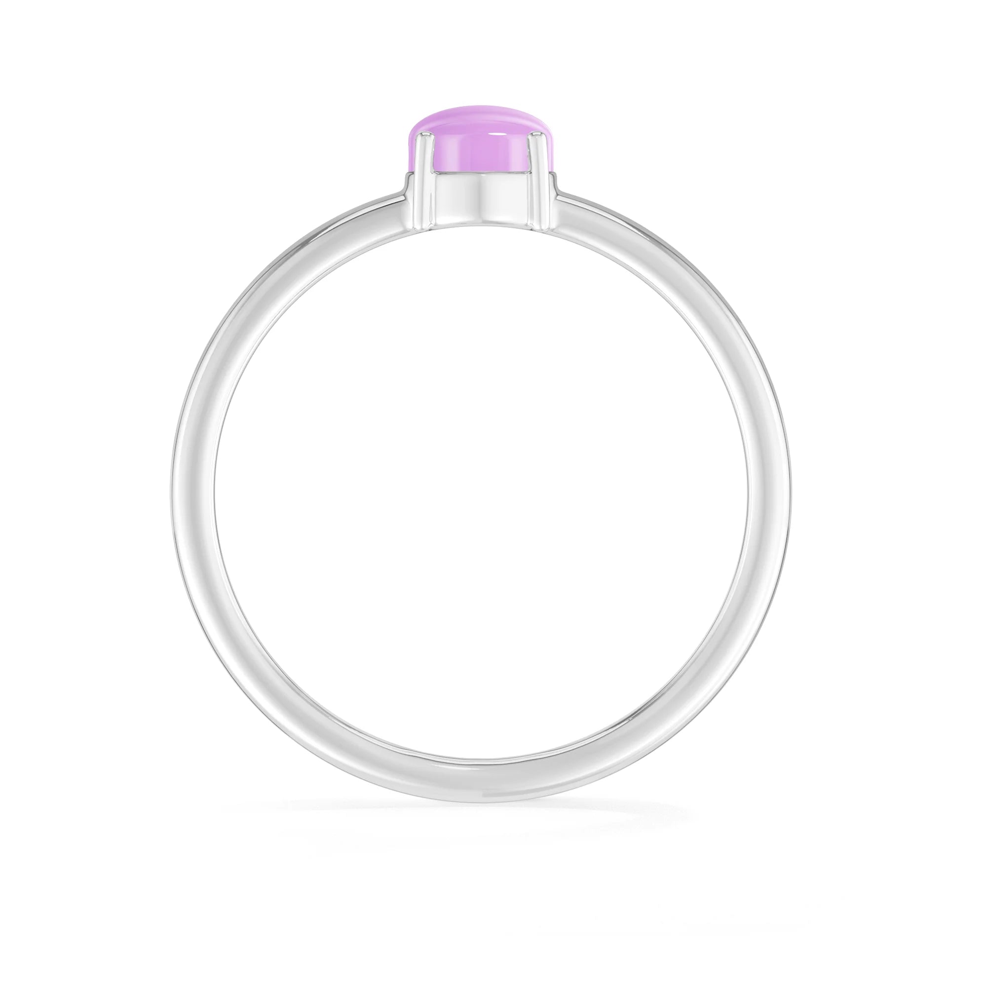amethyst stackable prong-set ring