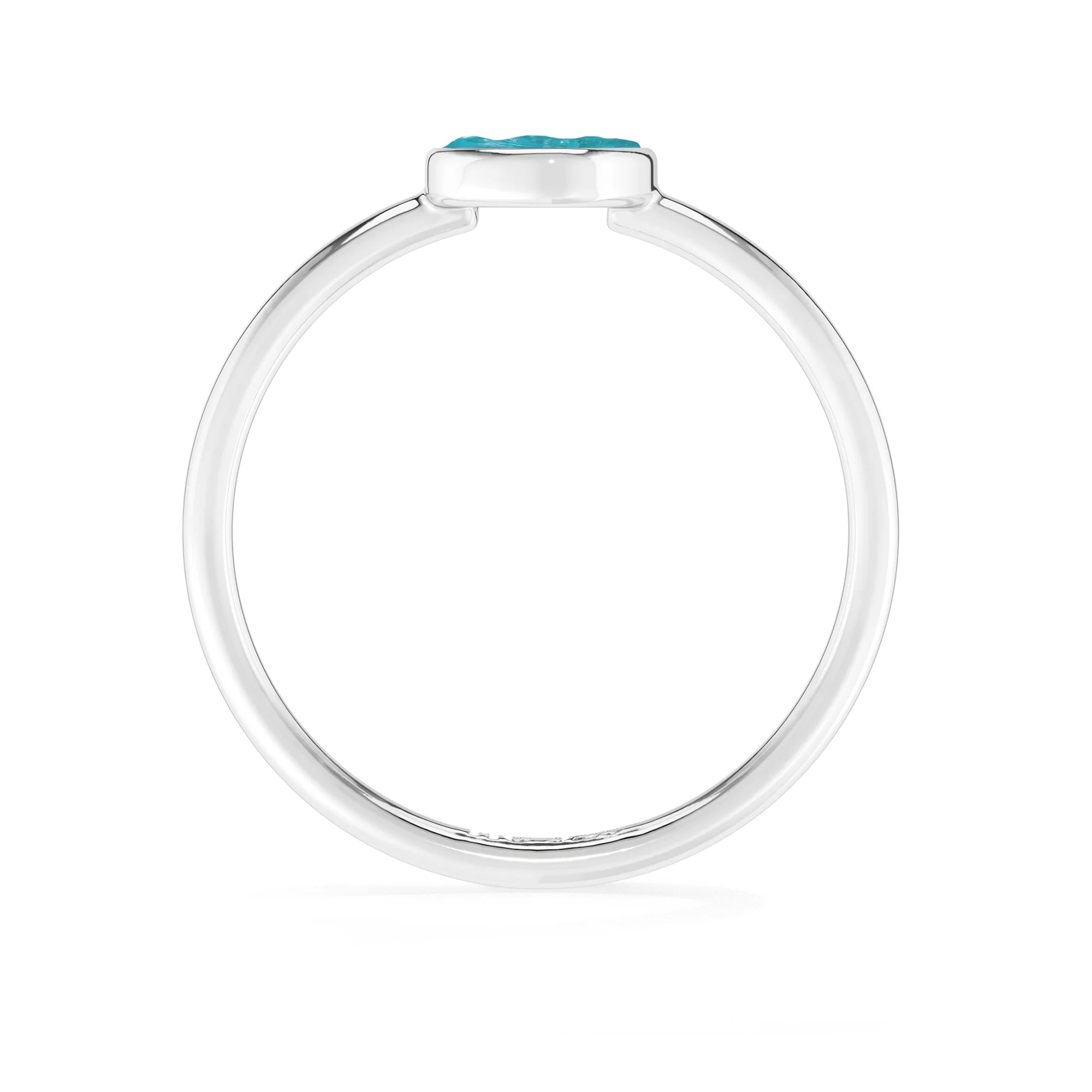 paraiba apatite stackable bezel-set ring