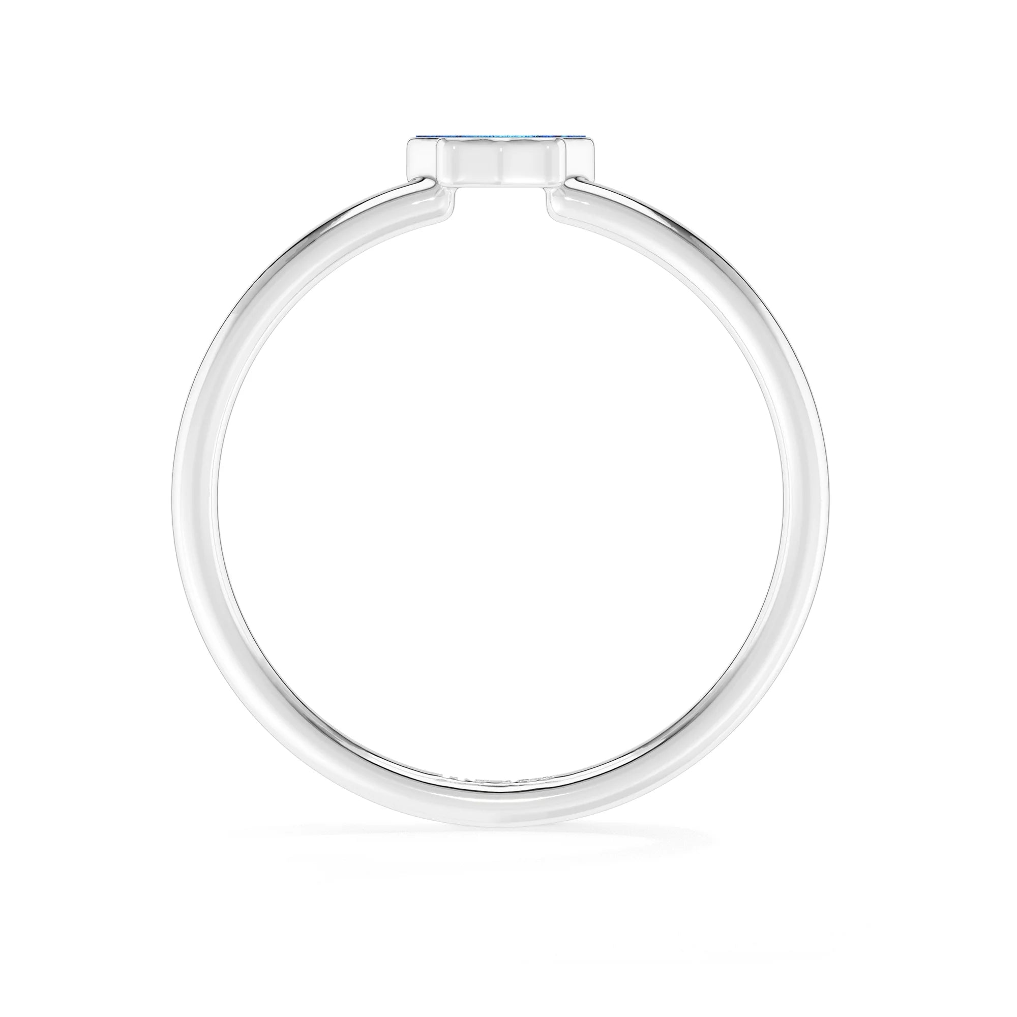 labradorite stackable bezel-set ring