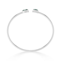 green tourmaline cut bracelet