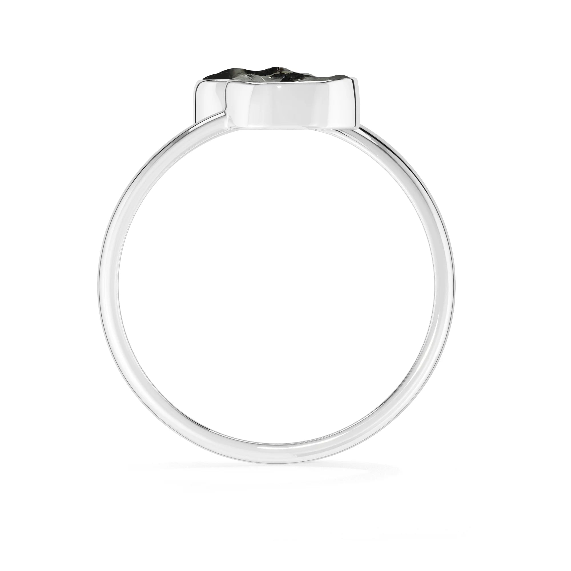 tourmalated quartz stackable bezel-set ring