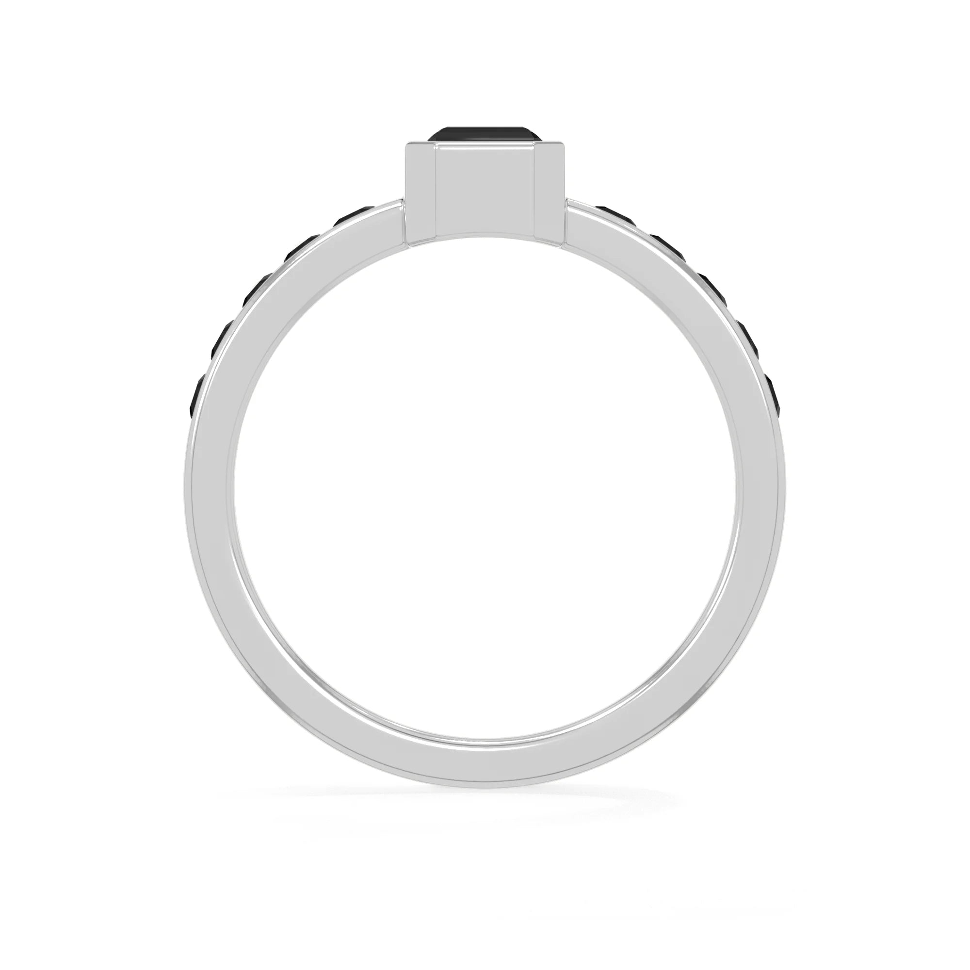 natural black tourmaline rings for women in sterling silver
