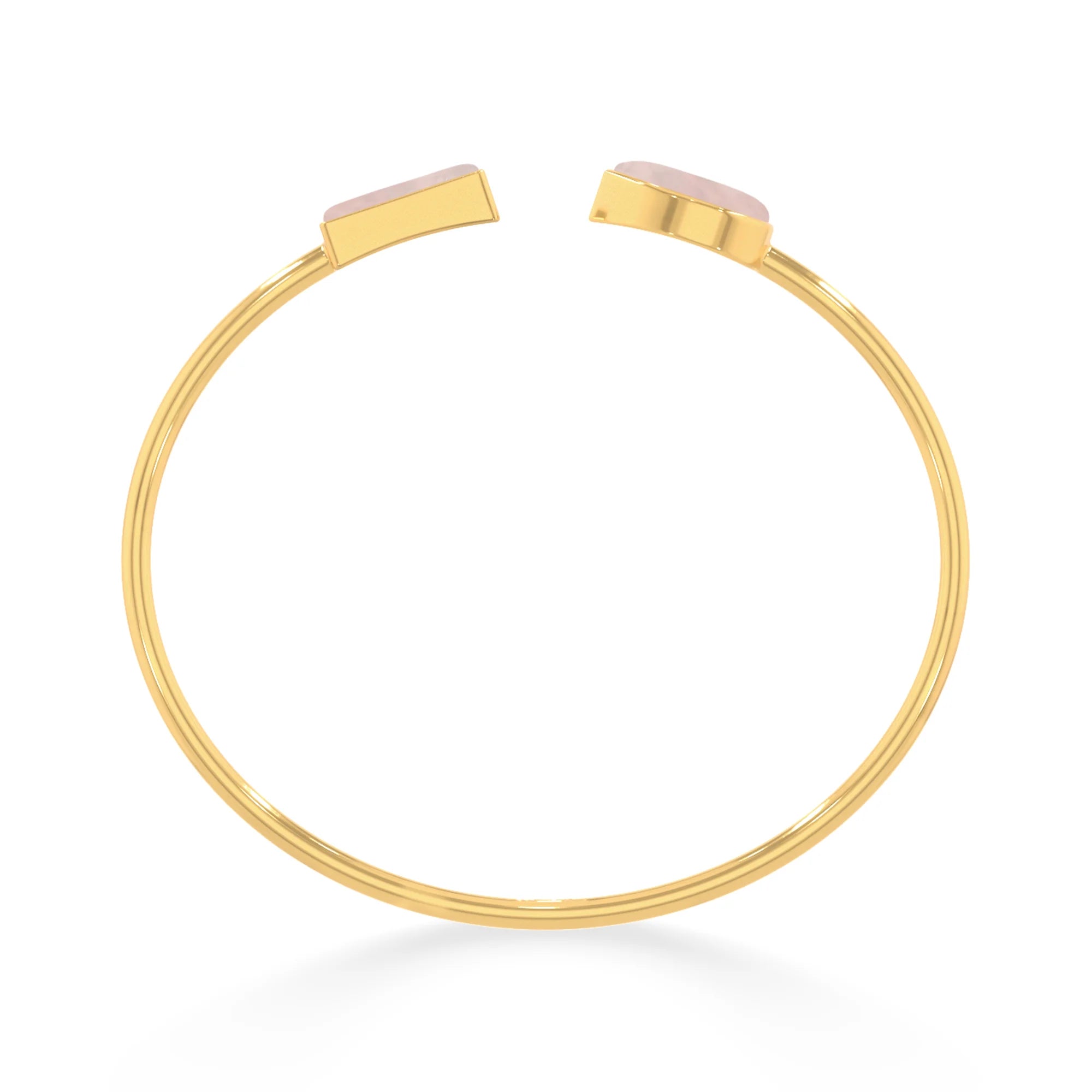 rose quartz cab bracelet