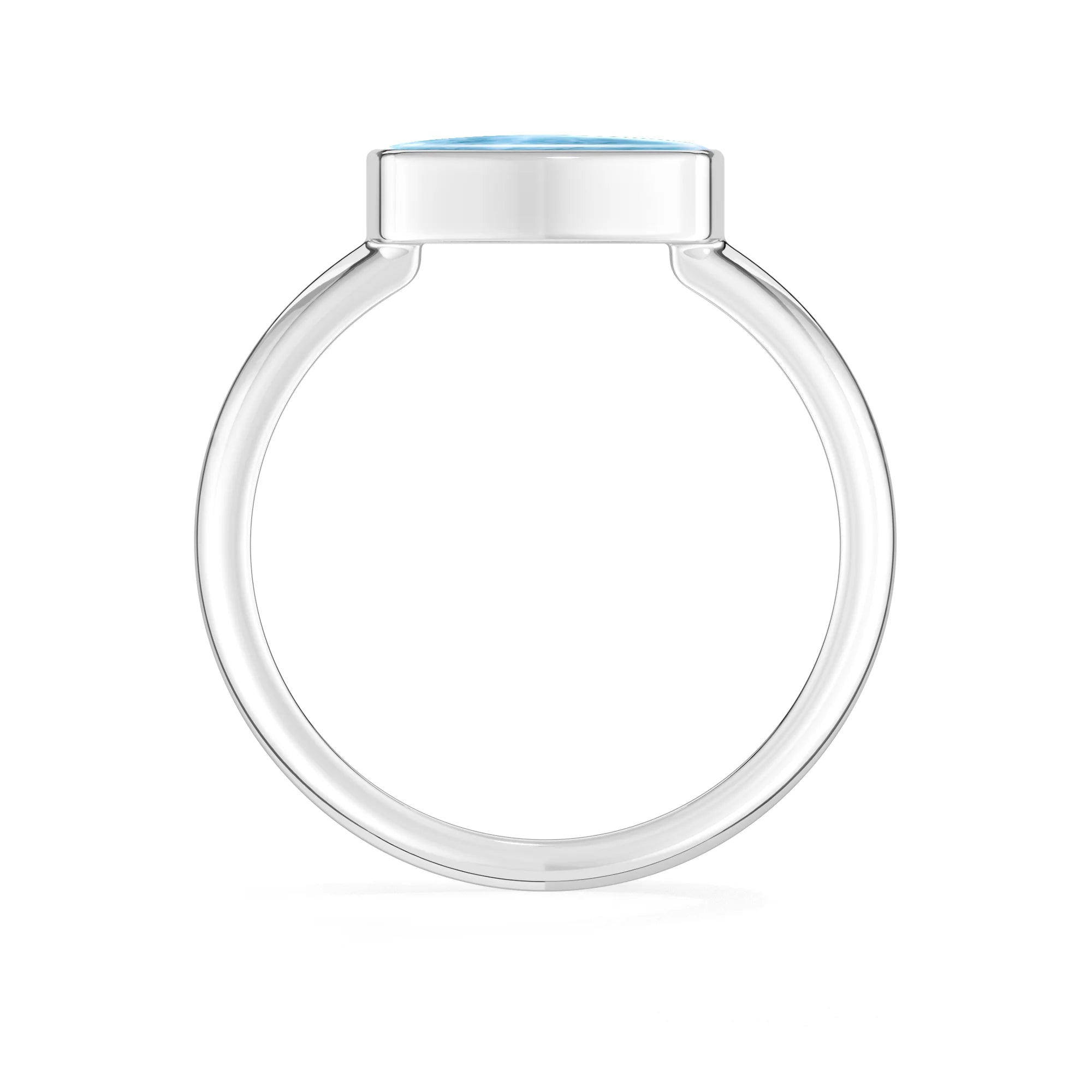 larimar bezel-set ring