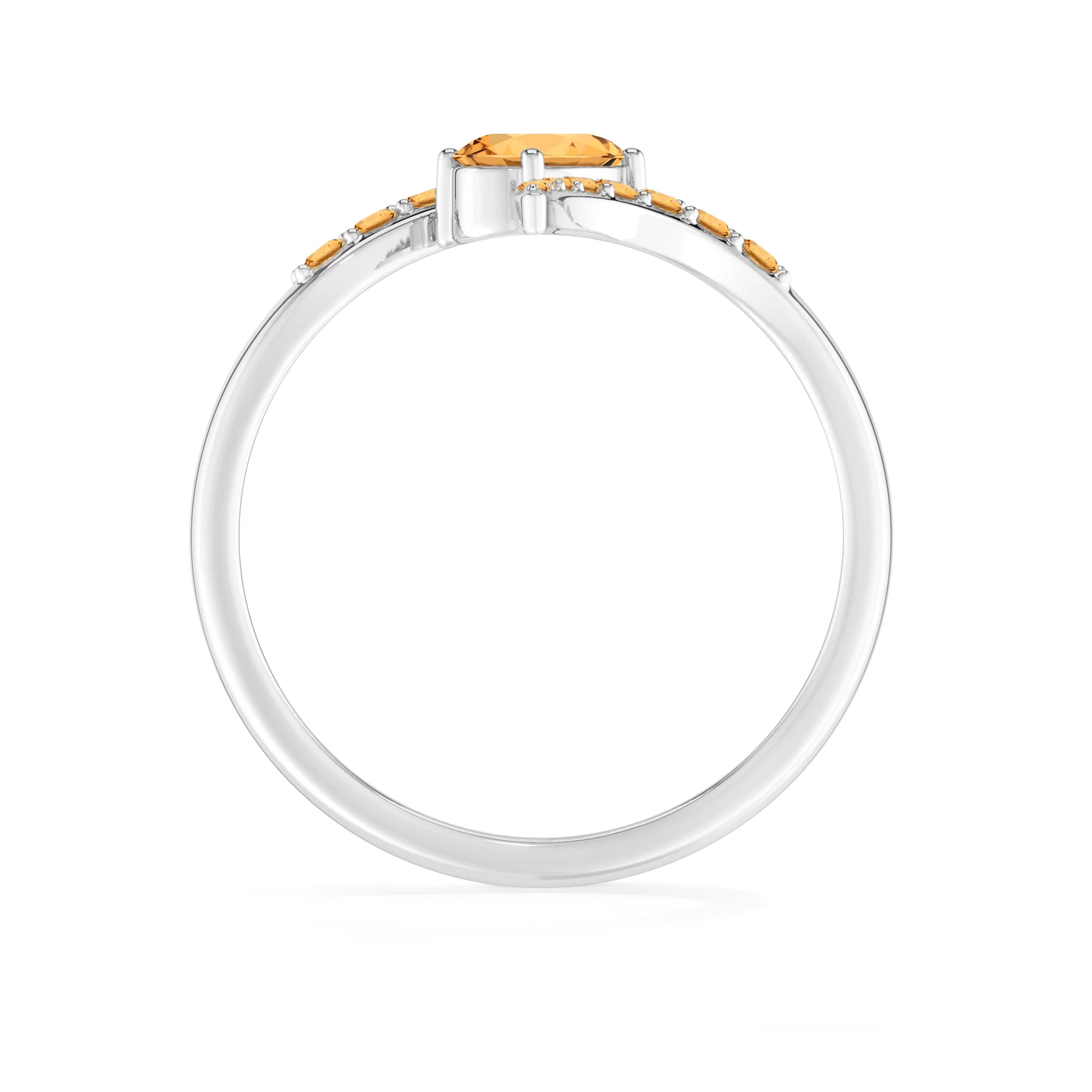 citrine prong-set ring