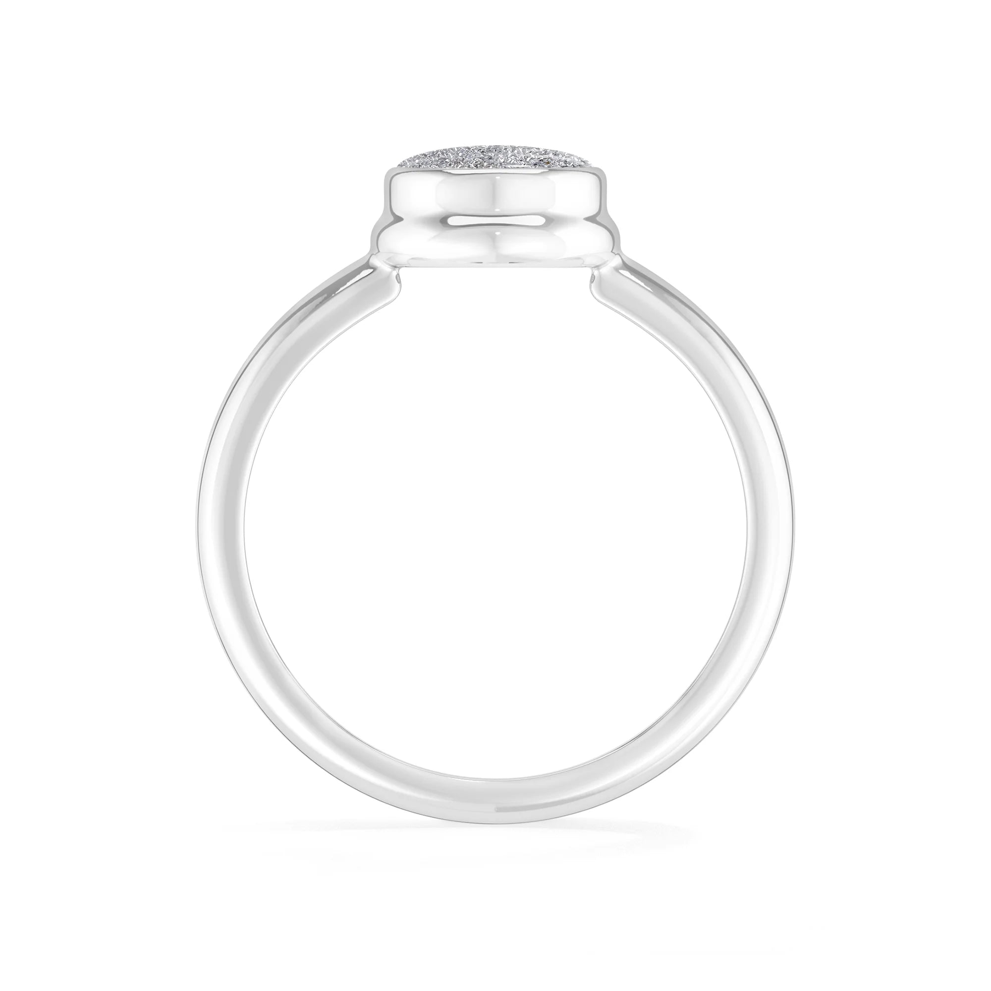 titanium-druzy-silver  bezel-set ring