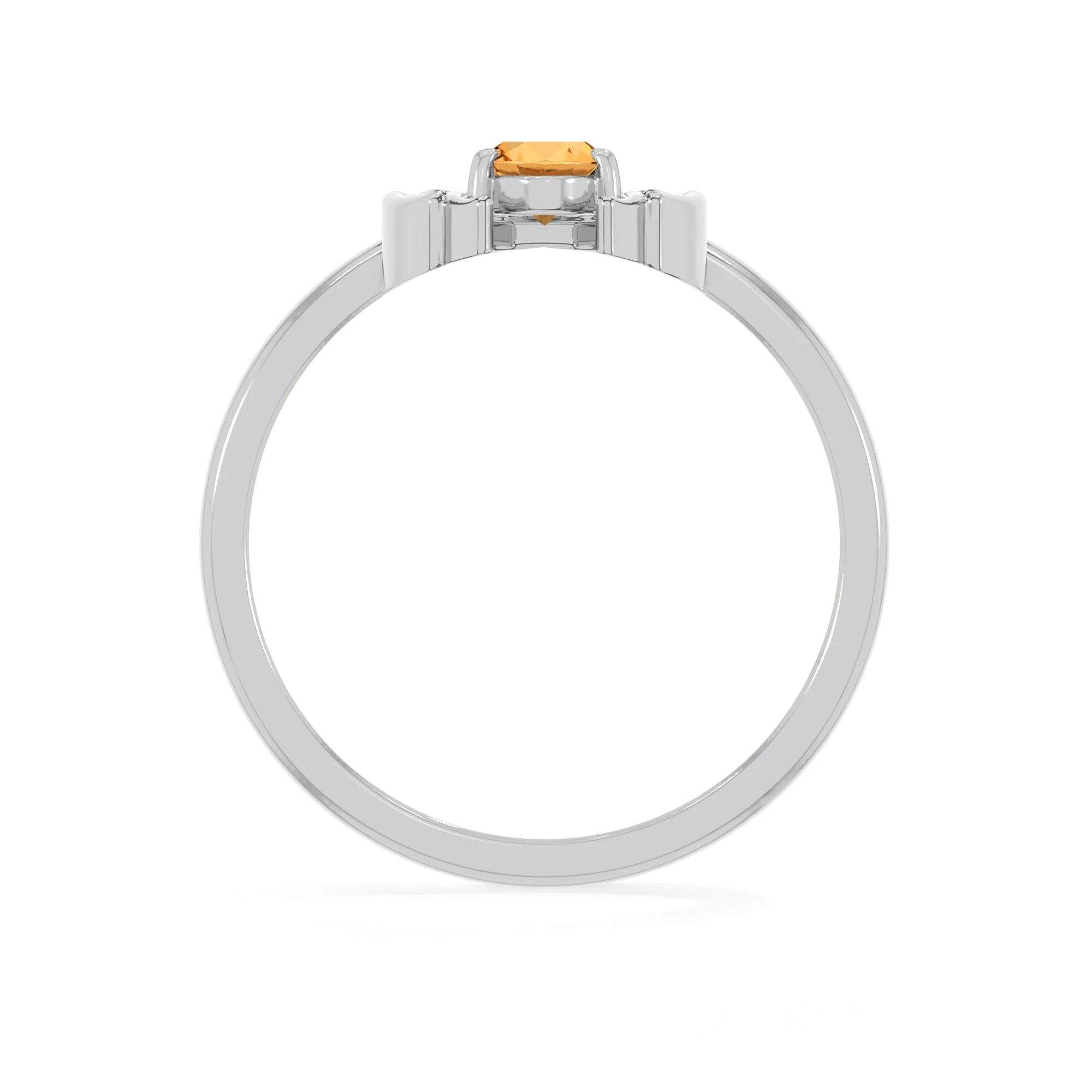 garnet-citrine prong-set ring
