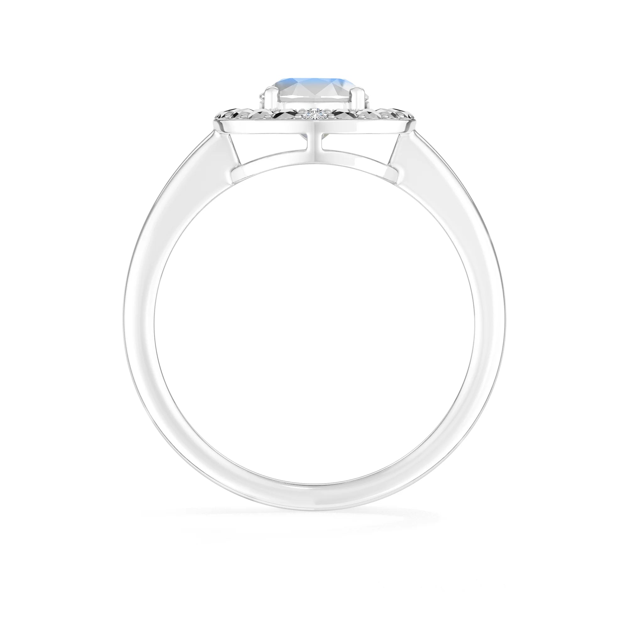 rainbow-moonstone prong-set ring