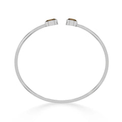 smoky quartz cut bracelet