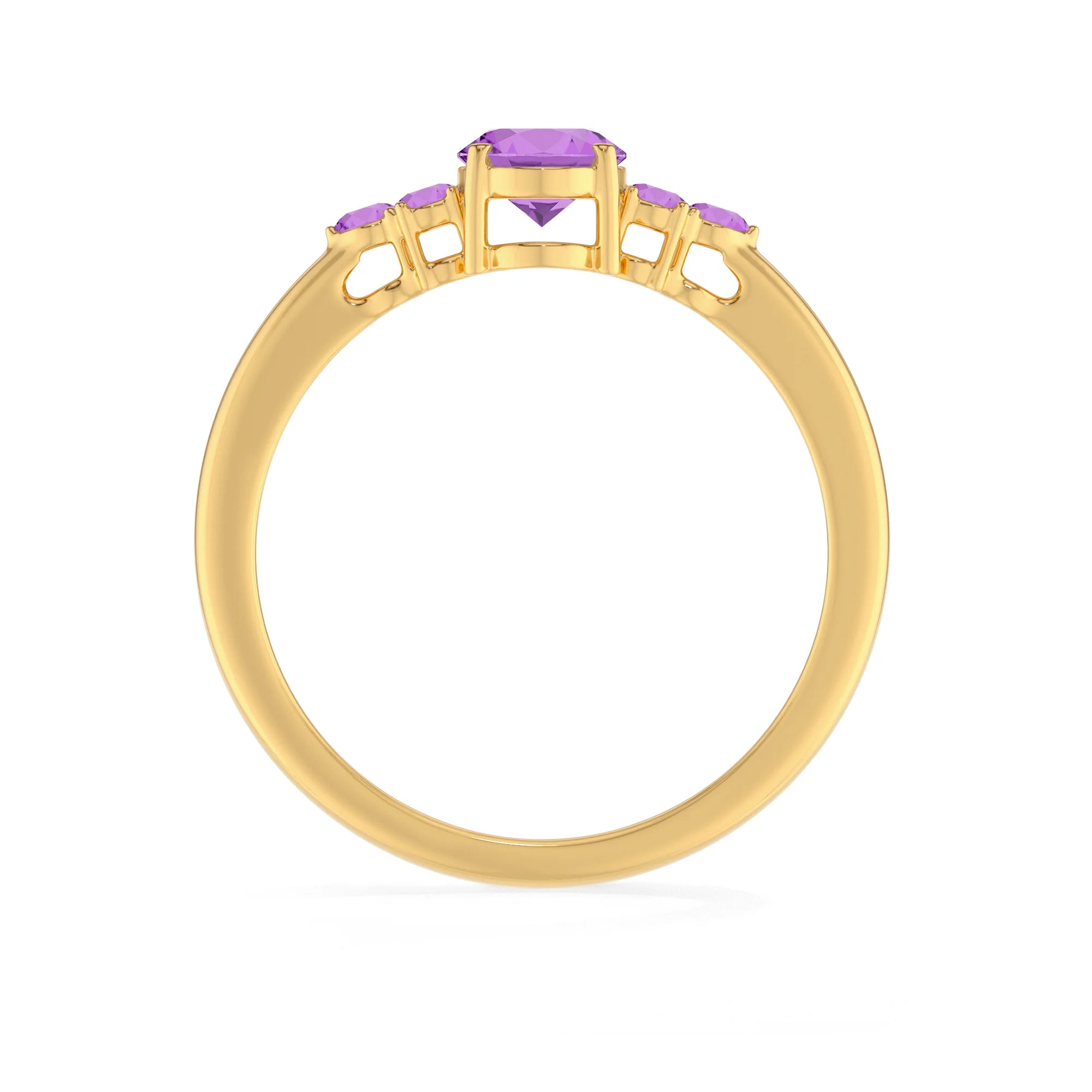 amethyst prong-set ring