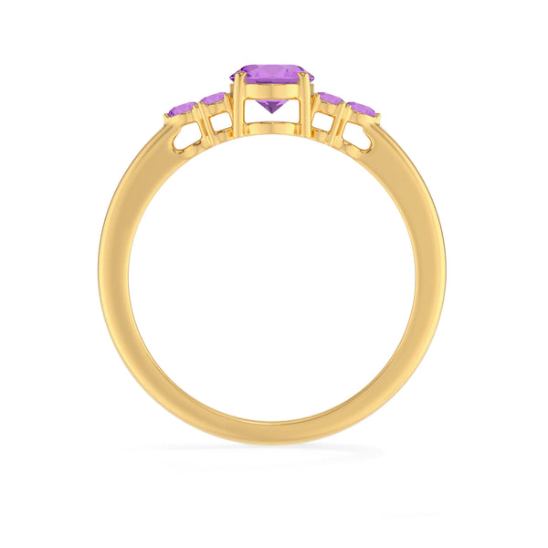amethyst prong-set ring