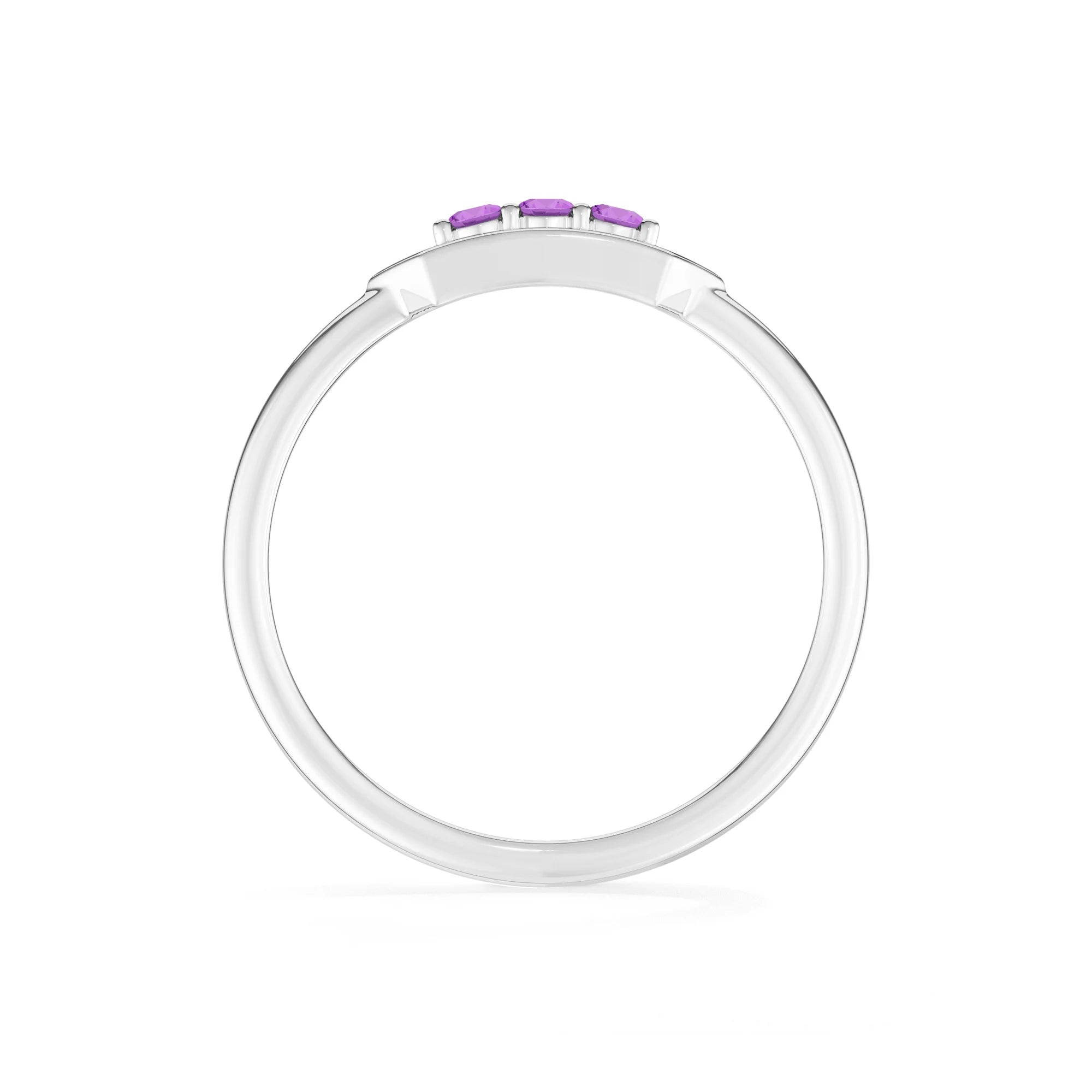 amethyst prong-set ring