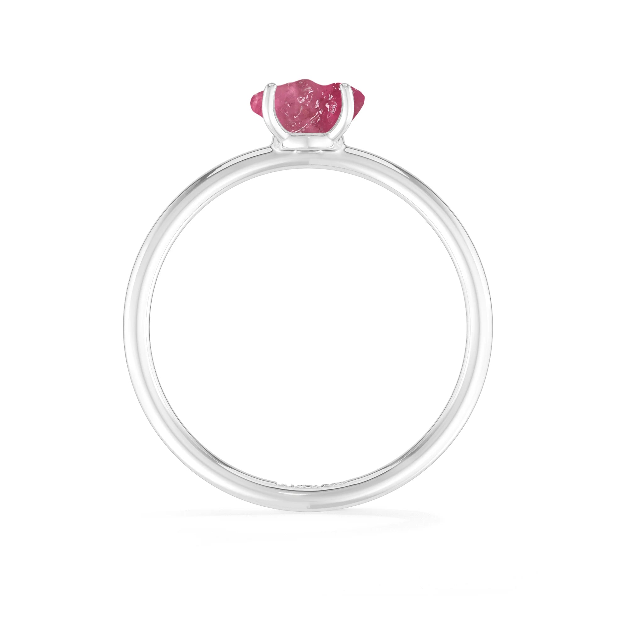 pink tourmaline stackable prong-set ring