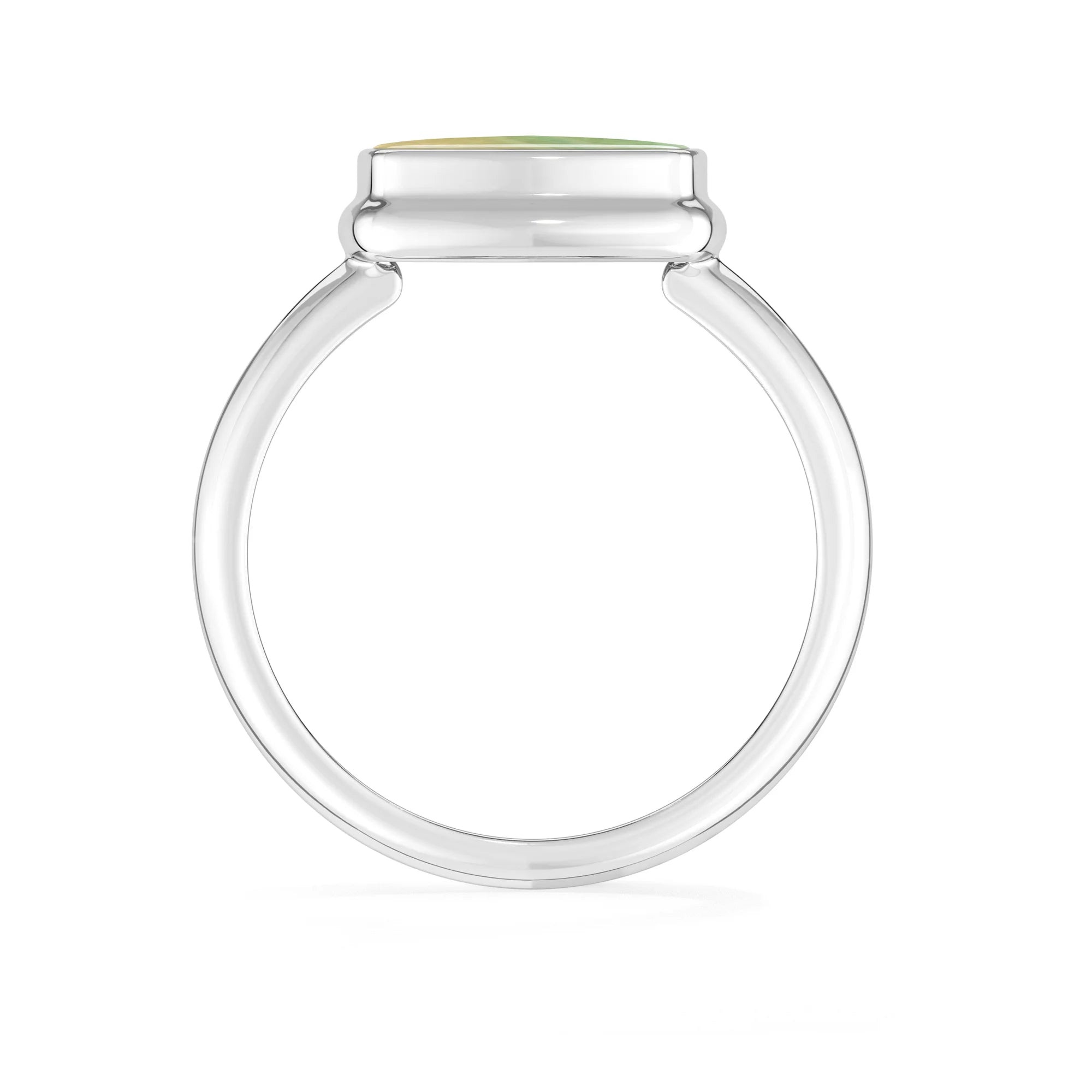fluorite bezel-set ring