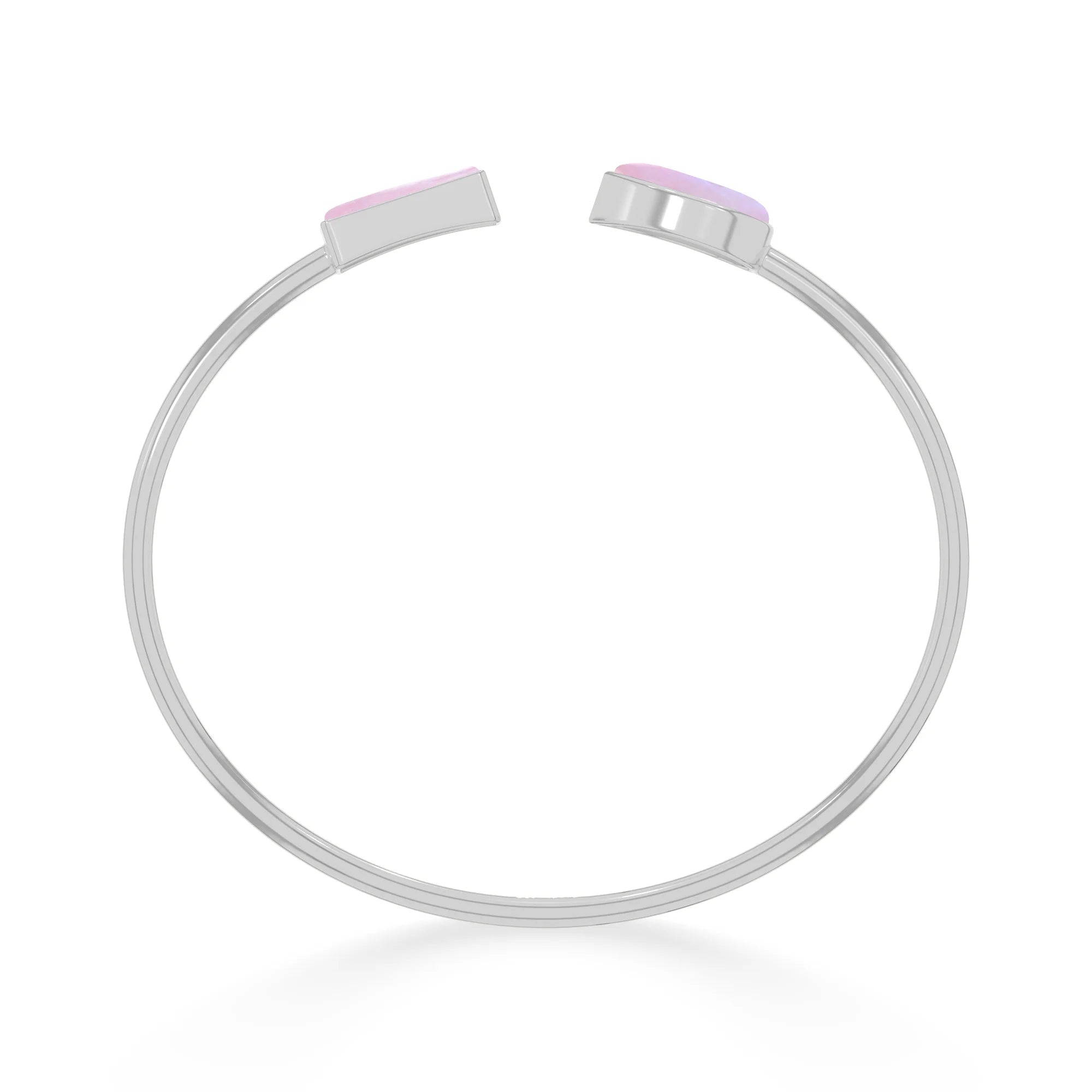 pink moonstone cab bracelet