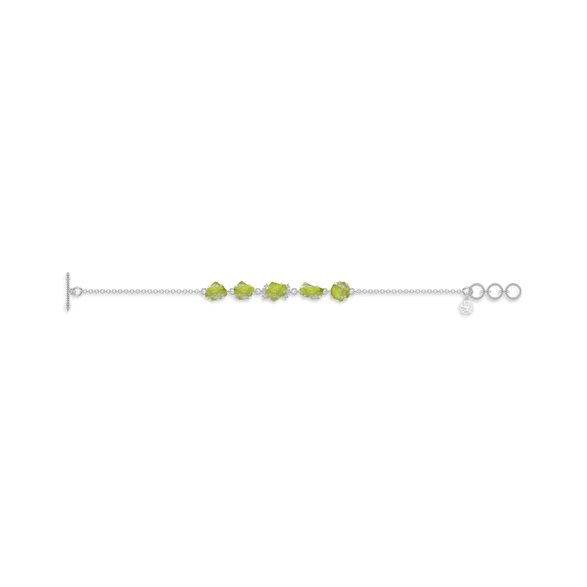 peridot rough bracelet