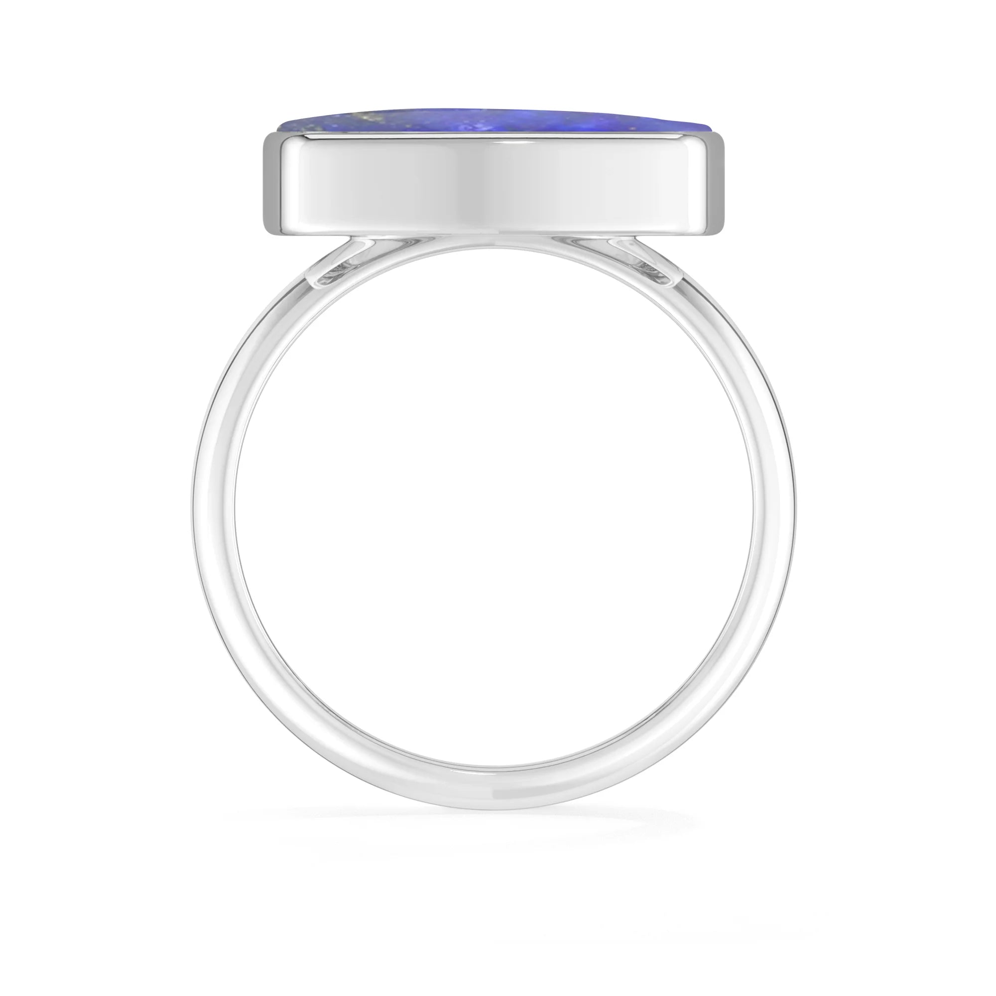 lapis-lazuli bezel-set ring