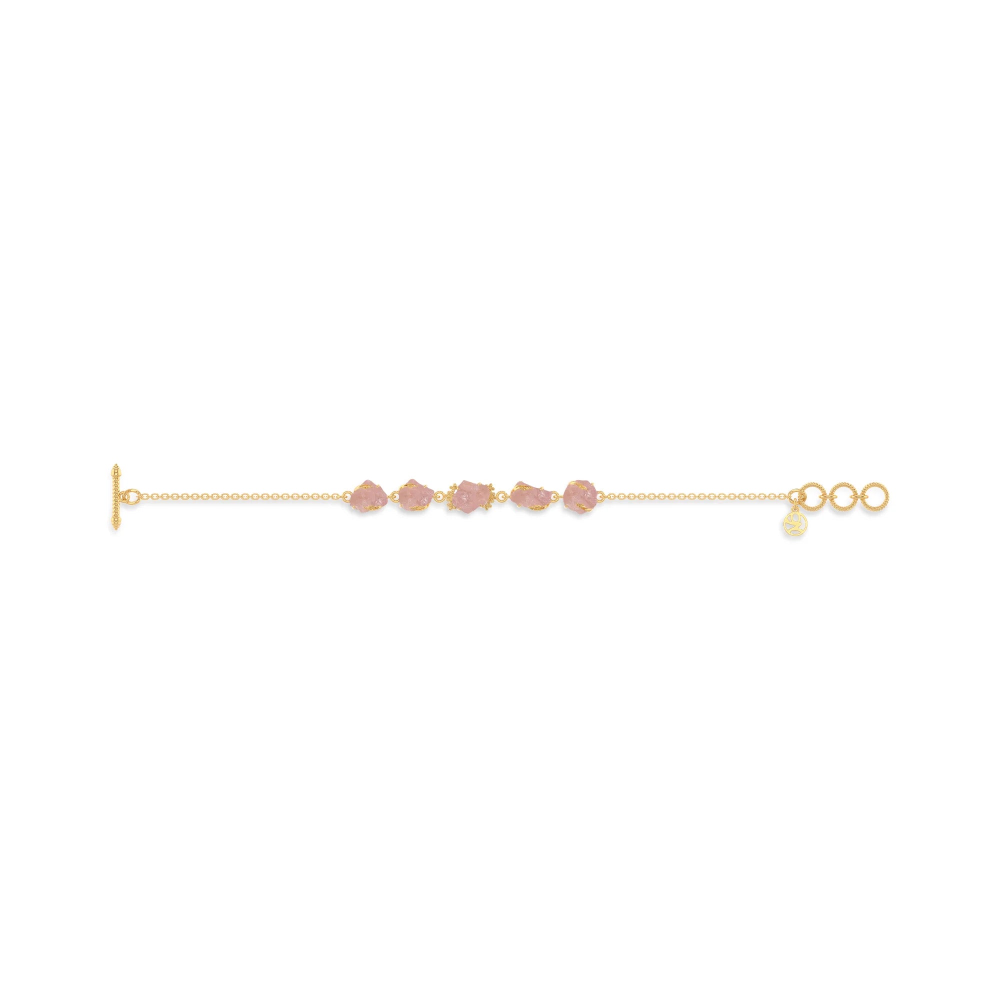 rose quartz rough bracelet
