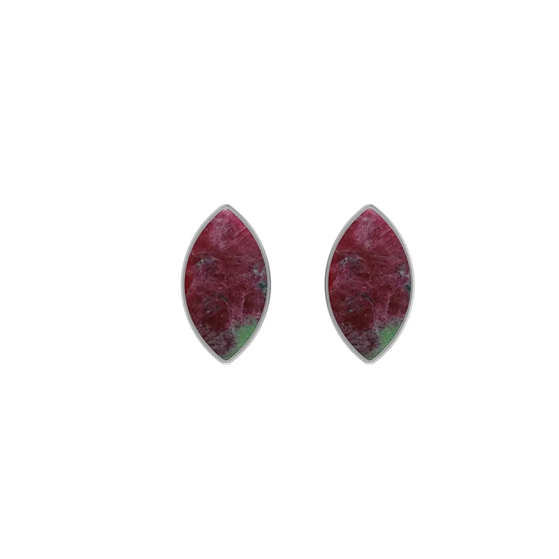 ruby zoisite cab earrings