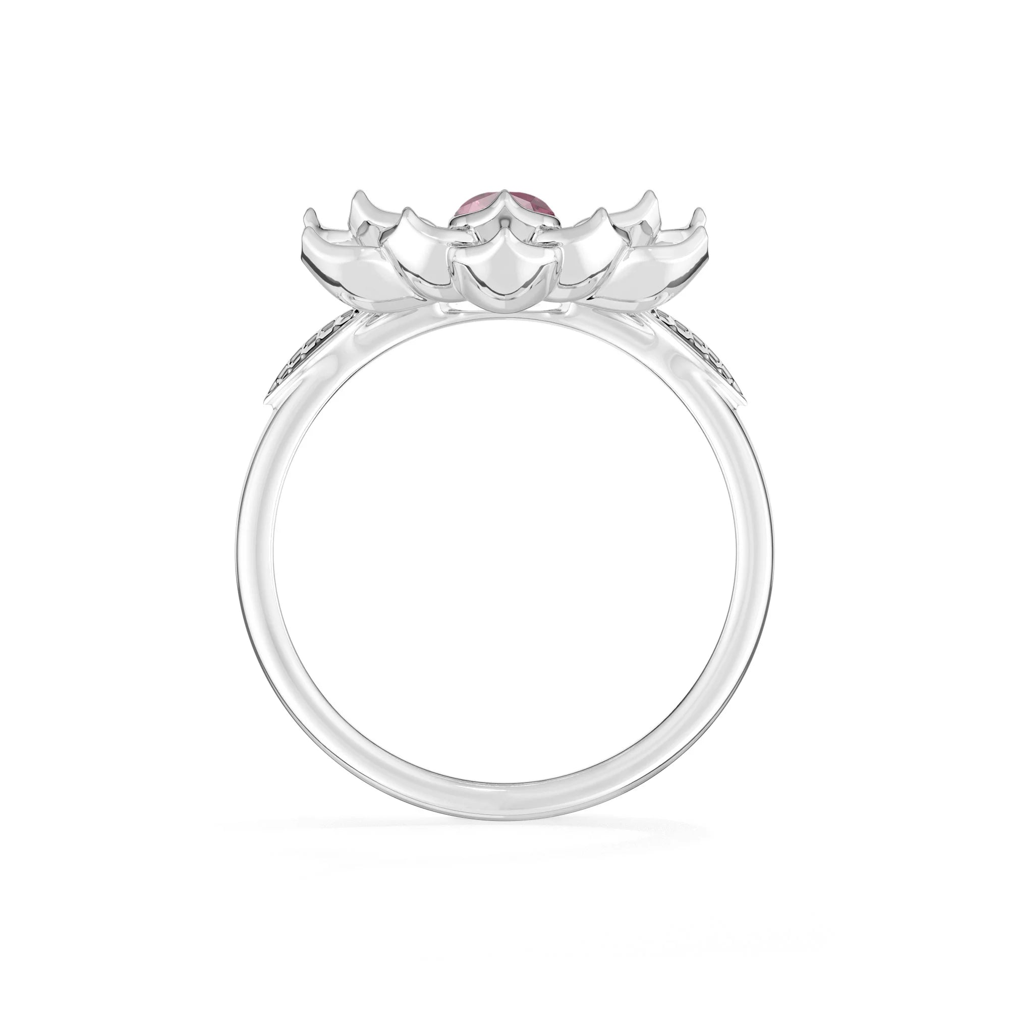 natural pink tourmaline ring