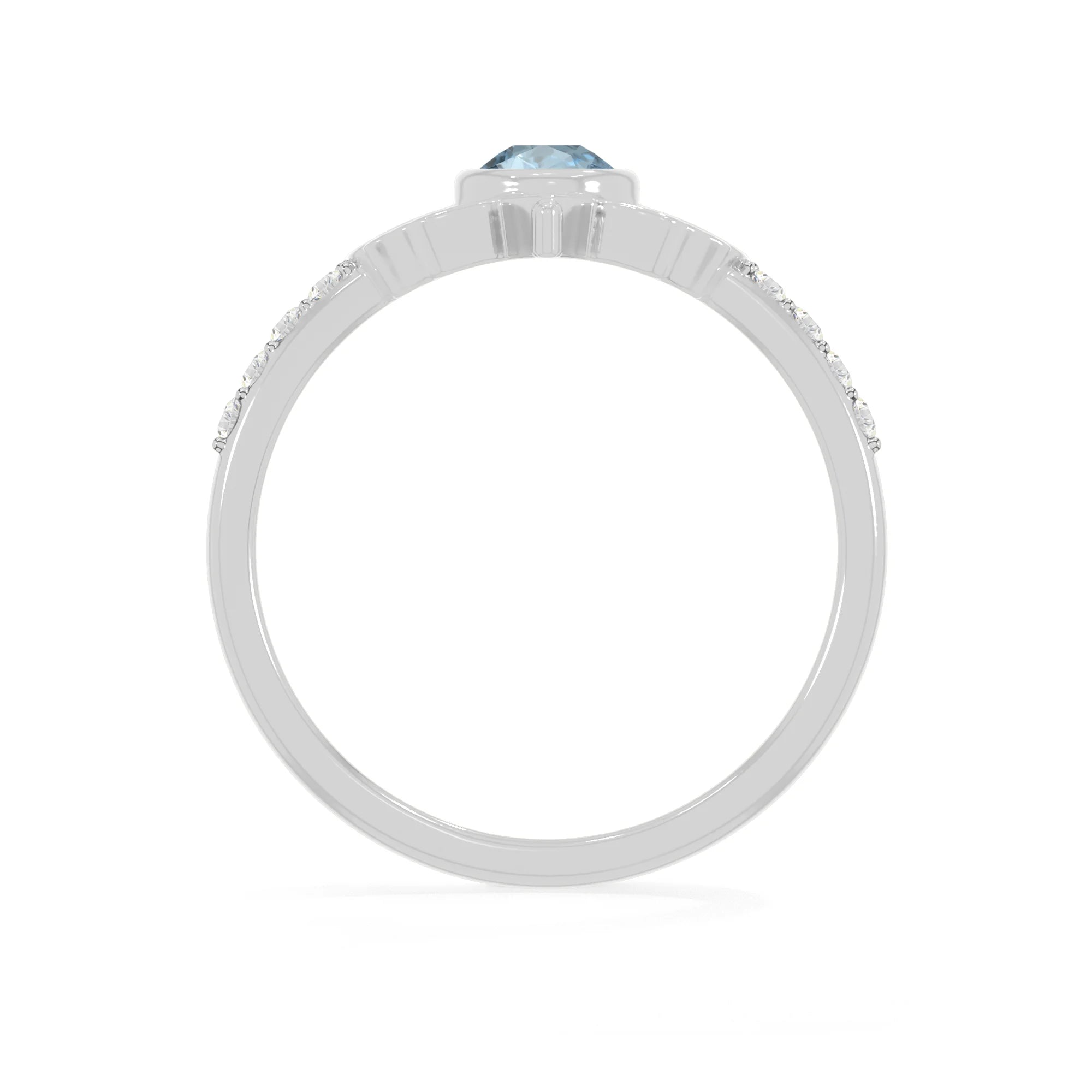 sky blue topaz bezel-set ring