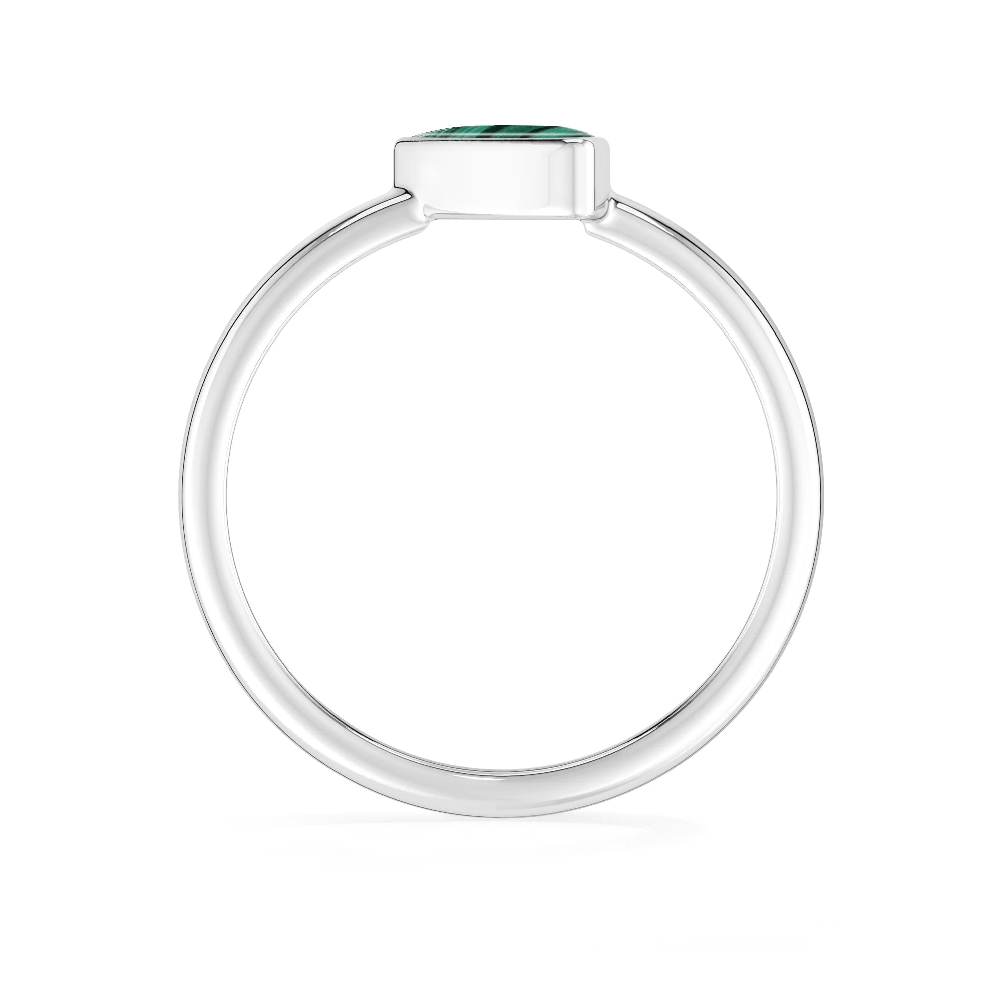 malachite bezel-set ring