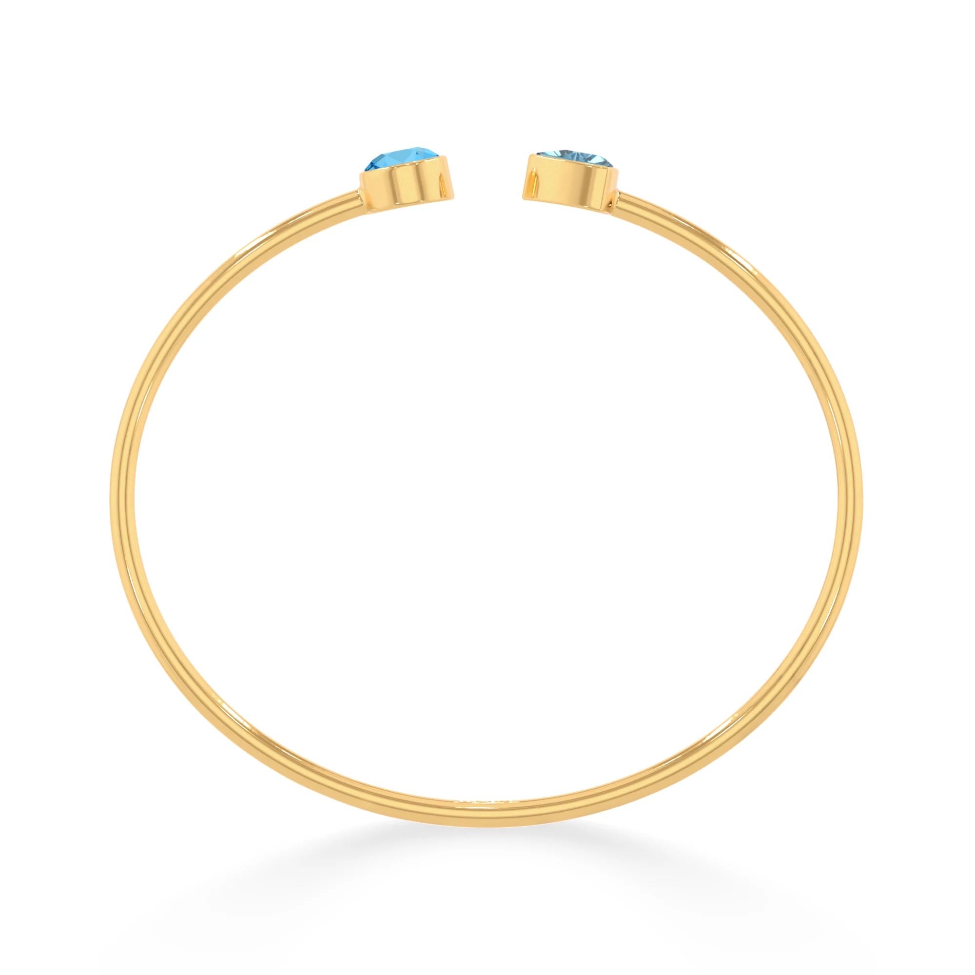 swiss blue topaz cut bracelet