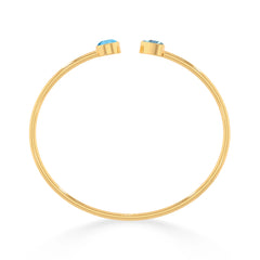 swiss blue topaz cut bracelet