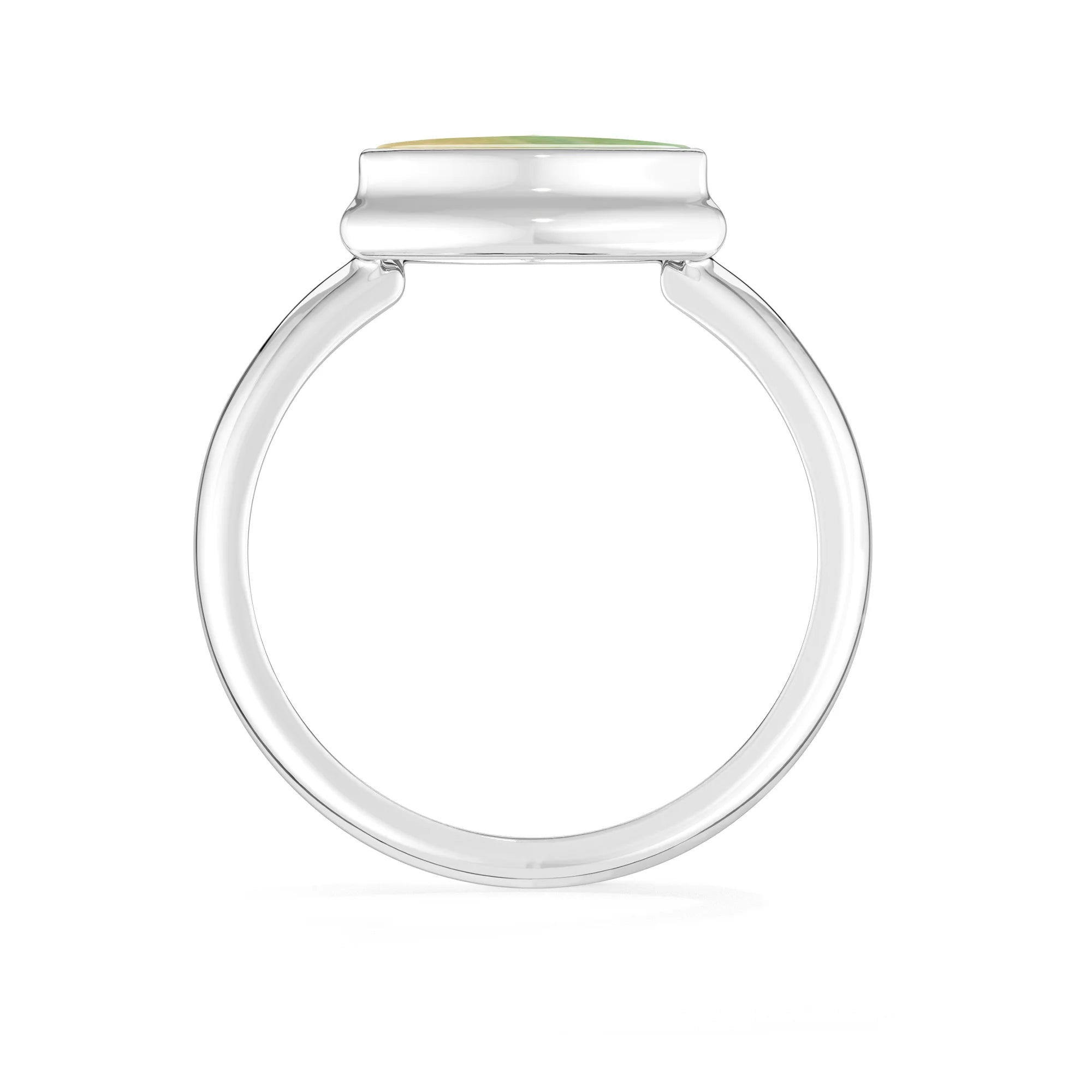 fluorite bezel-set ring