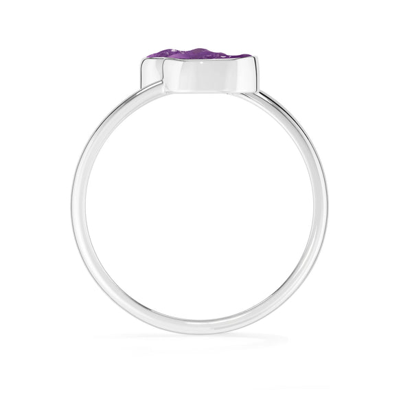 amethyst bezel-set ring