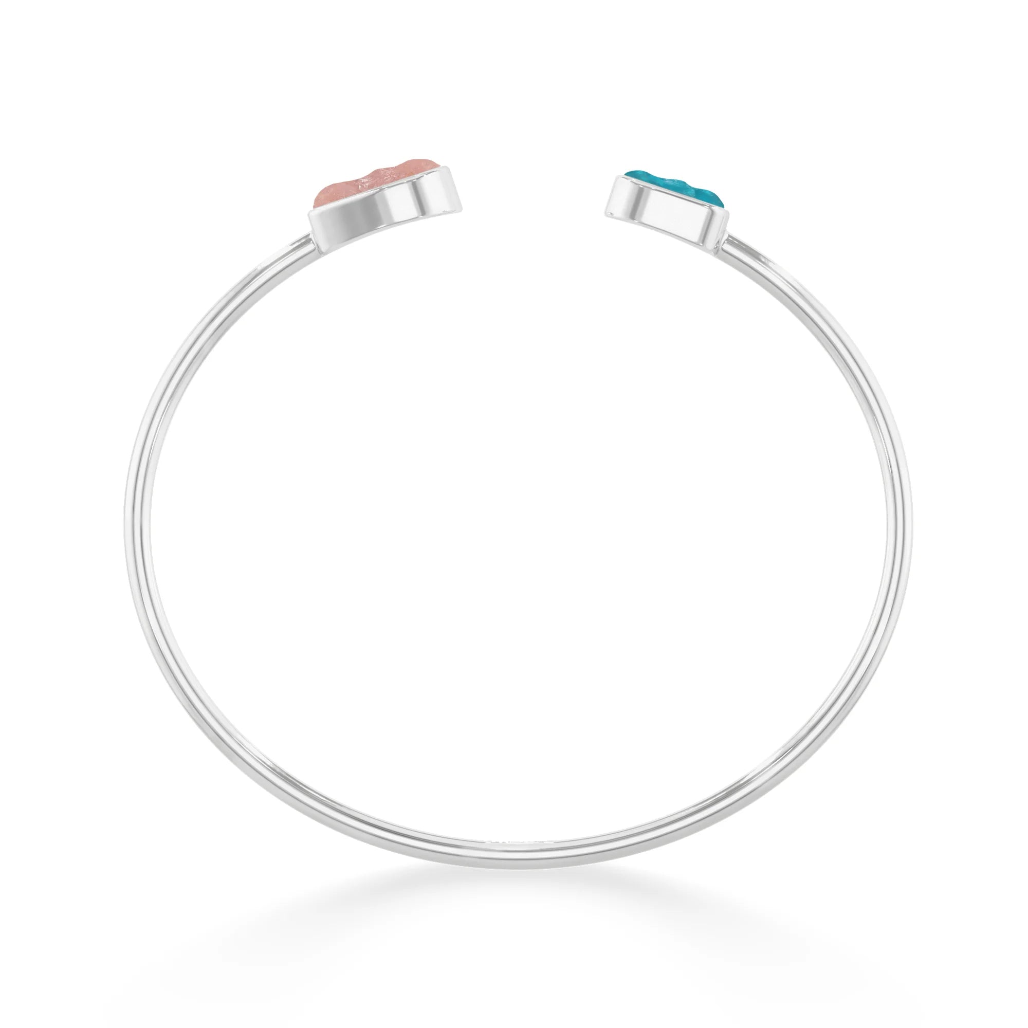 rose quartz paraiba apatite twister bracelet