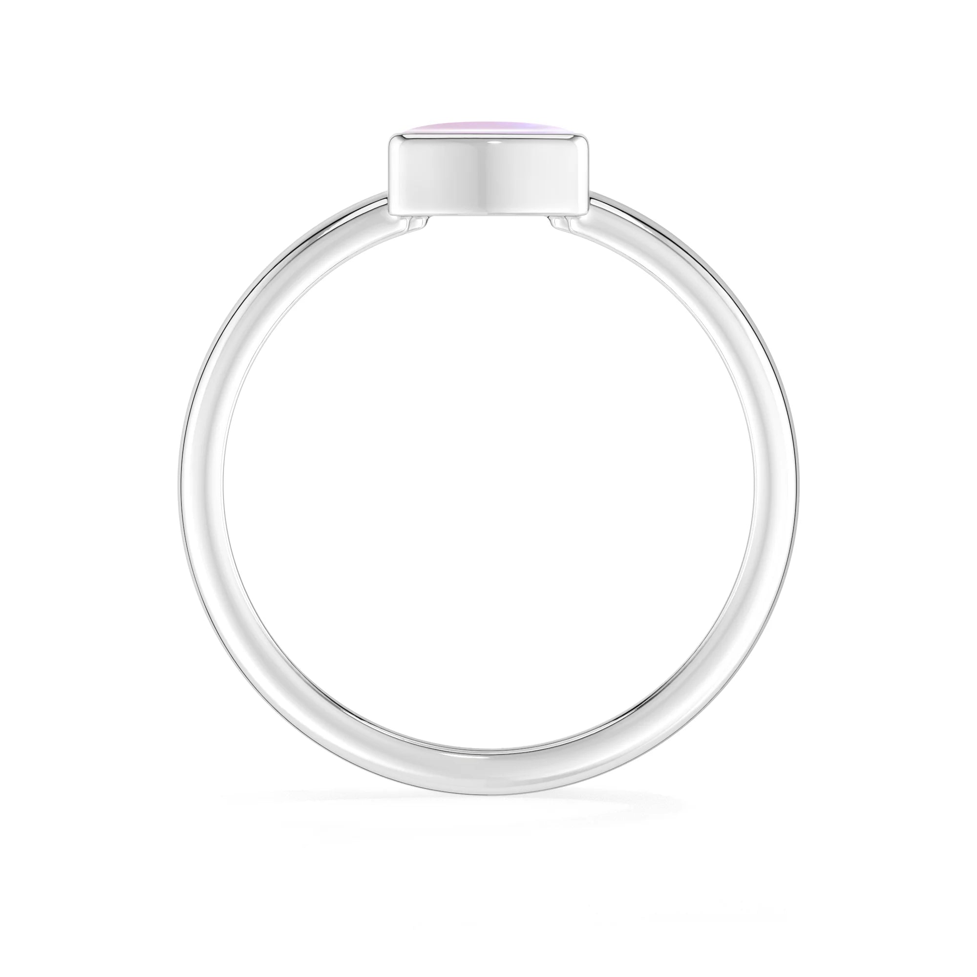 pink-moonstone bezel-set ring