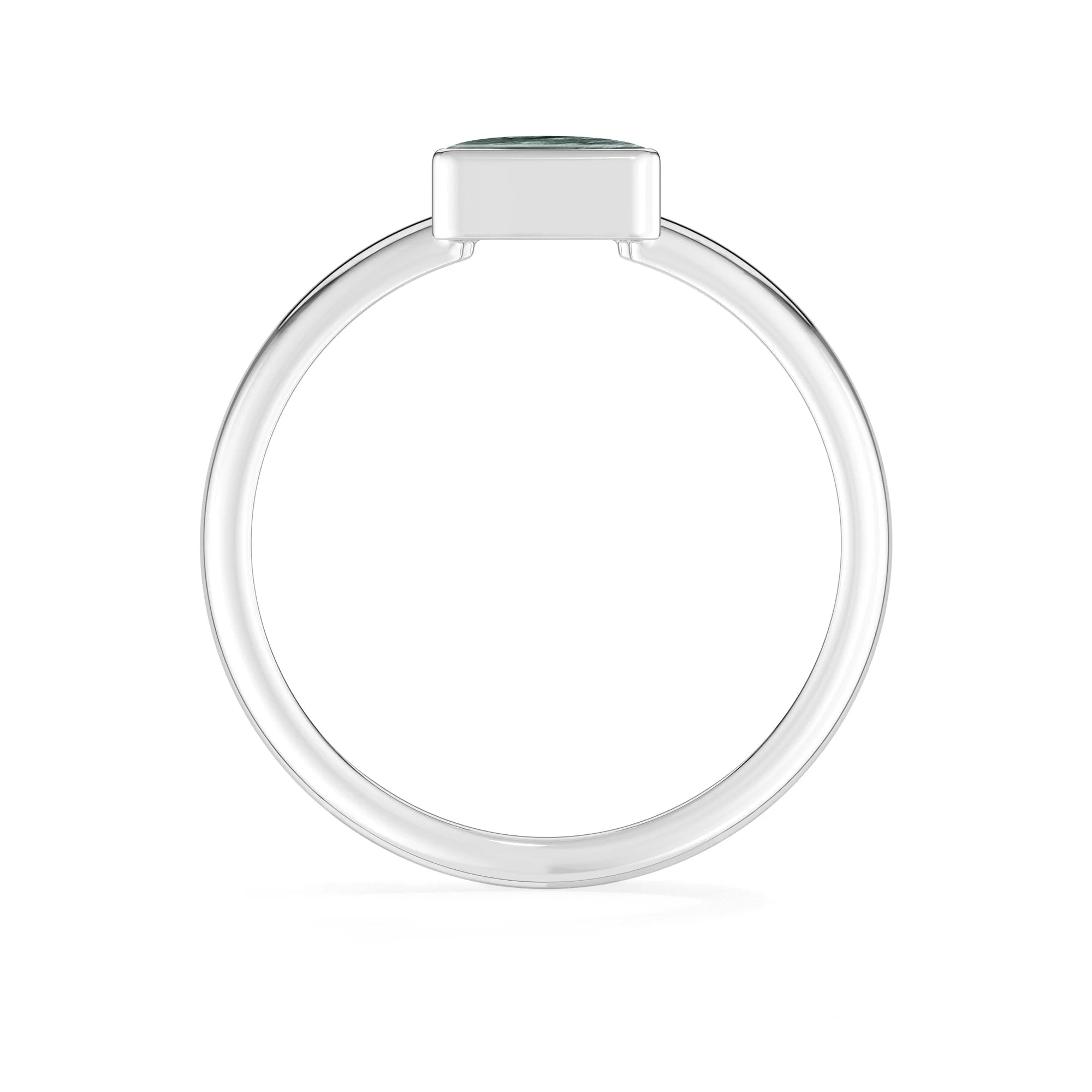 seraphinite bezel-set ring