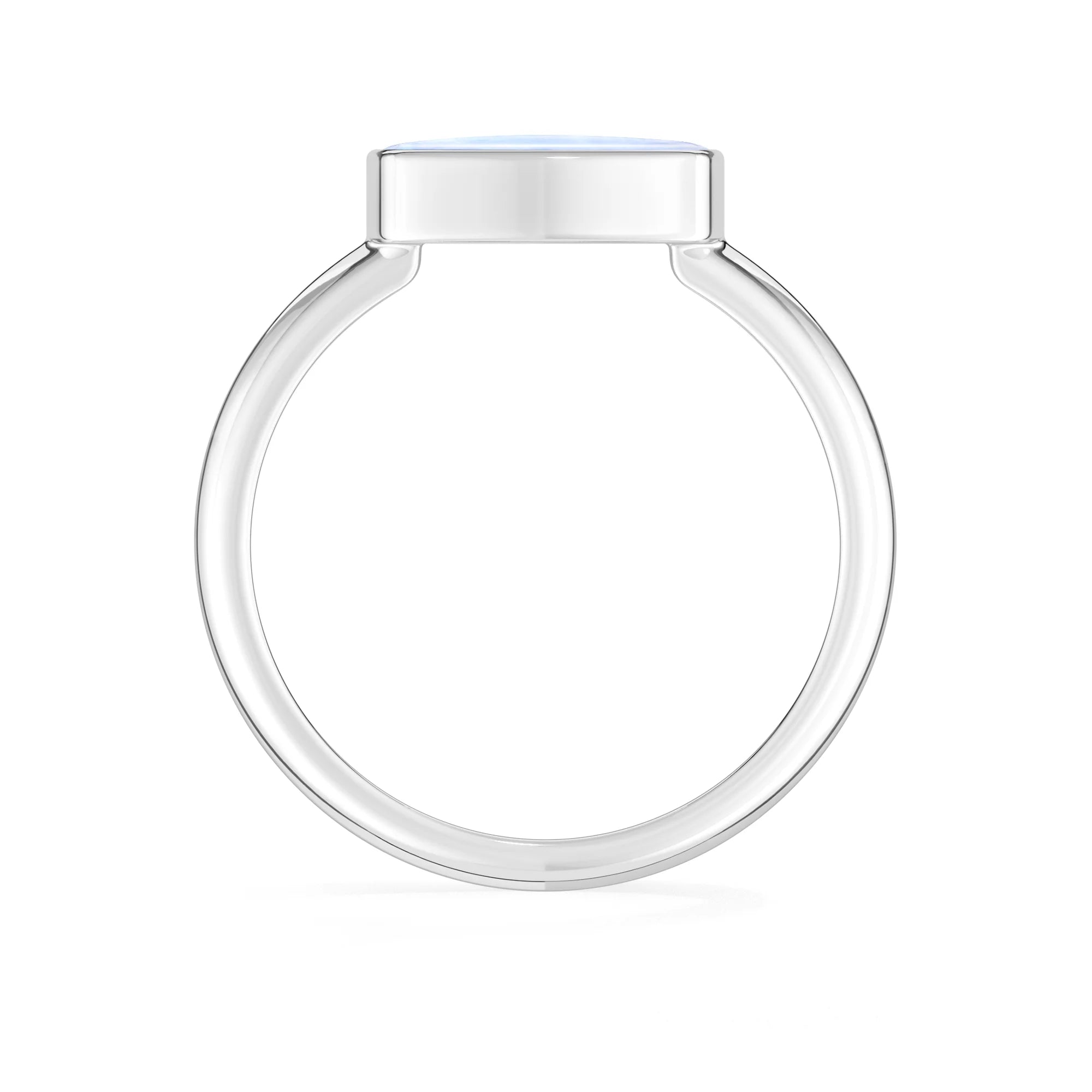purple-moonstone bezel-set ring
